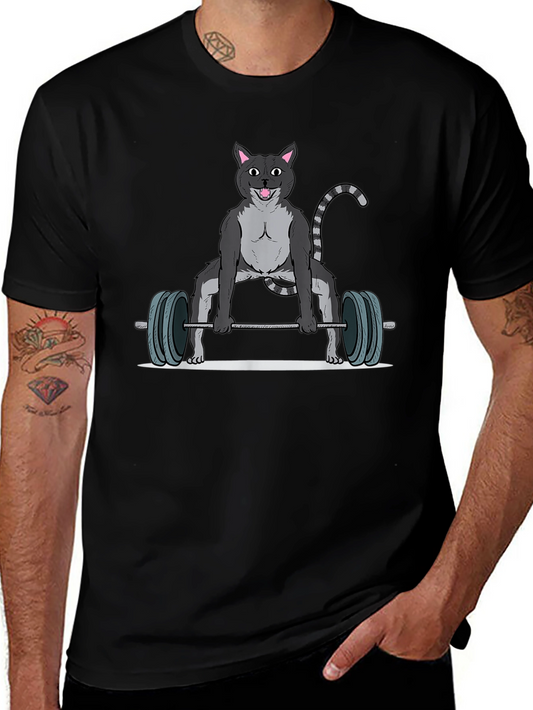 Weightlifting Cat T-Shirt - Funny Gym Apparel