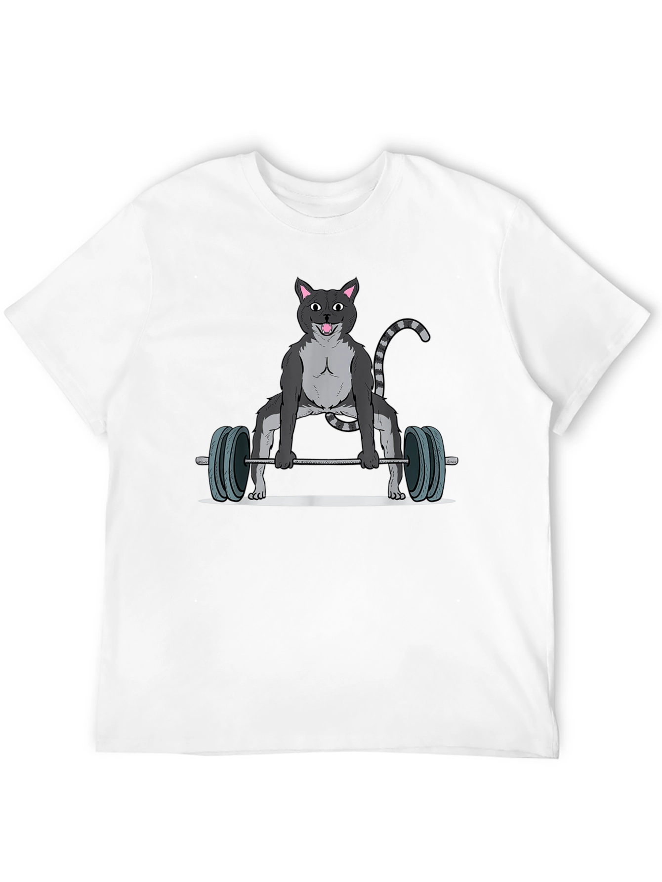 Weightlifting Cat T-Shirt - Funny Gym Apparel