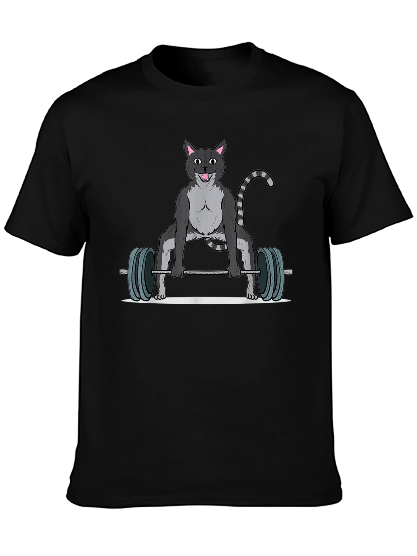 Weightlifting Cat T-Shirt - Funny Gym Apparel