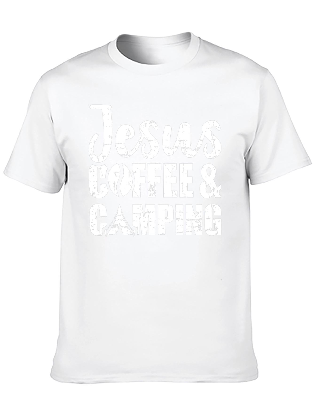 Jesus Coffee & Camping Graphic T-Shirt