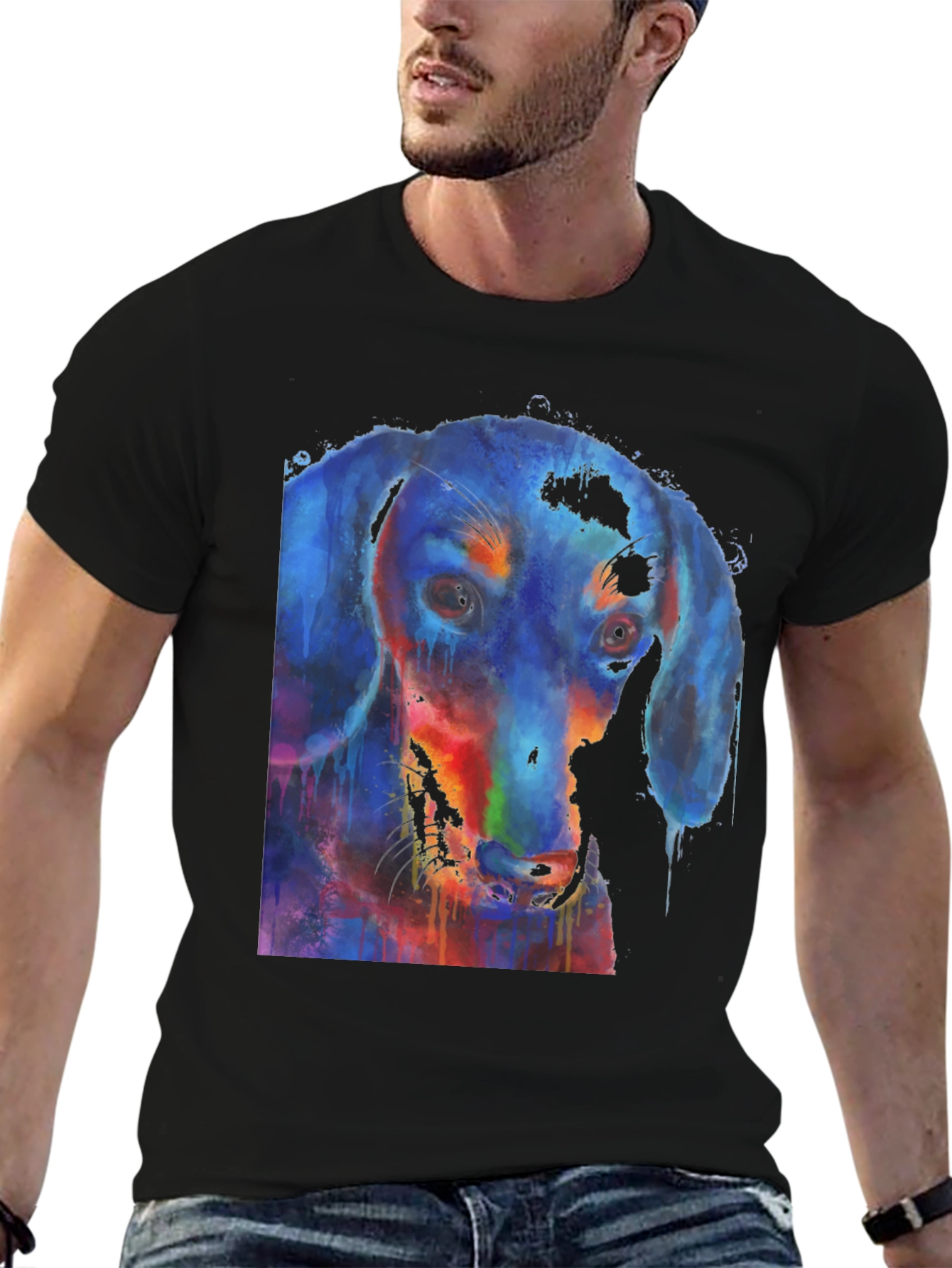 Watercolor Dachshund Graphic Tee