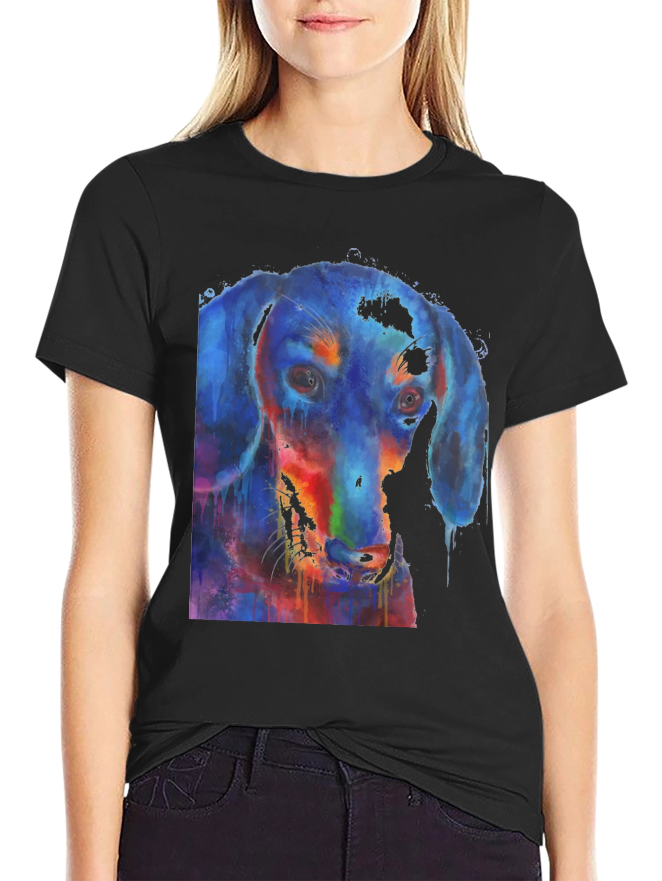 Watercolor Dachshund Graphic Tee