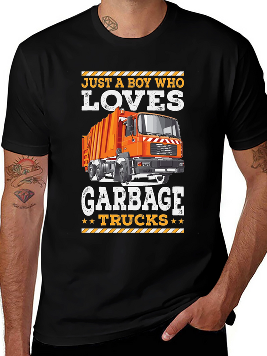 Boy Who Loves Garbage Trucks T-Shirt