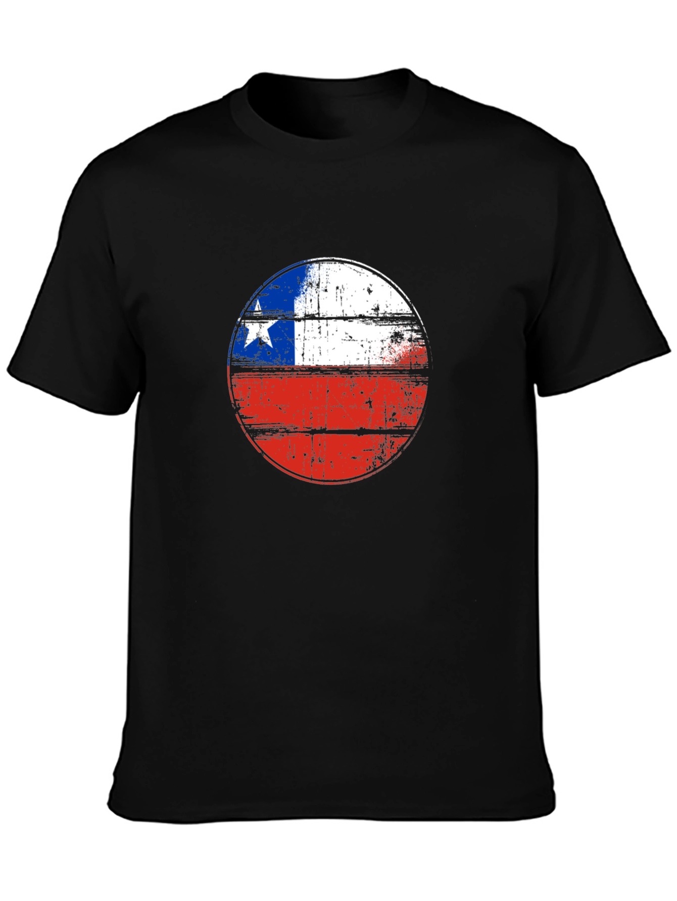 Chile Flag Graphic Tee - Distressed Design