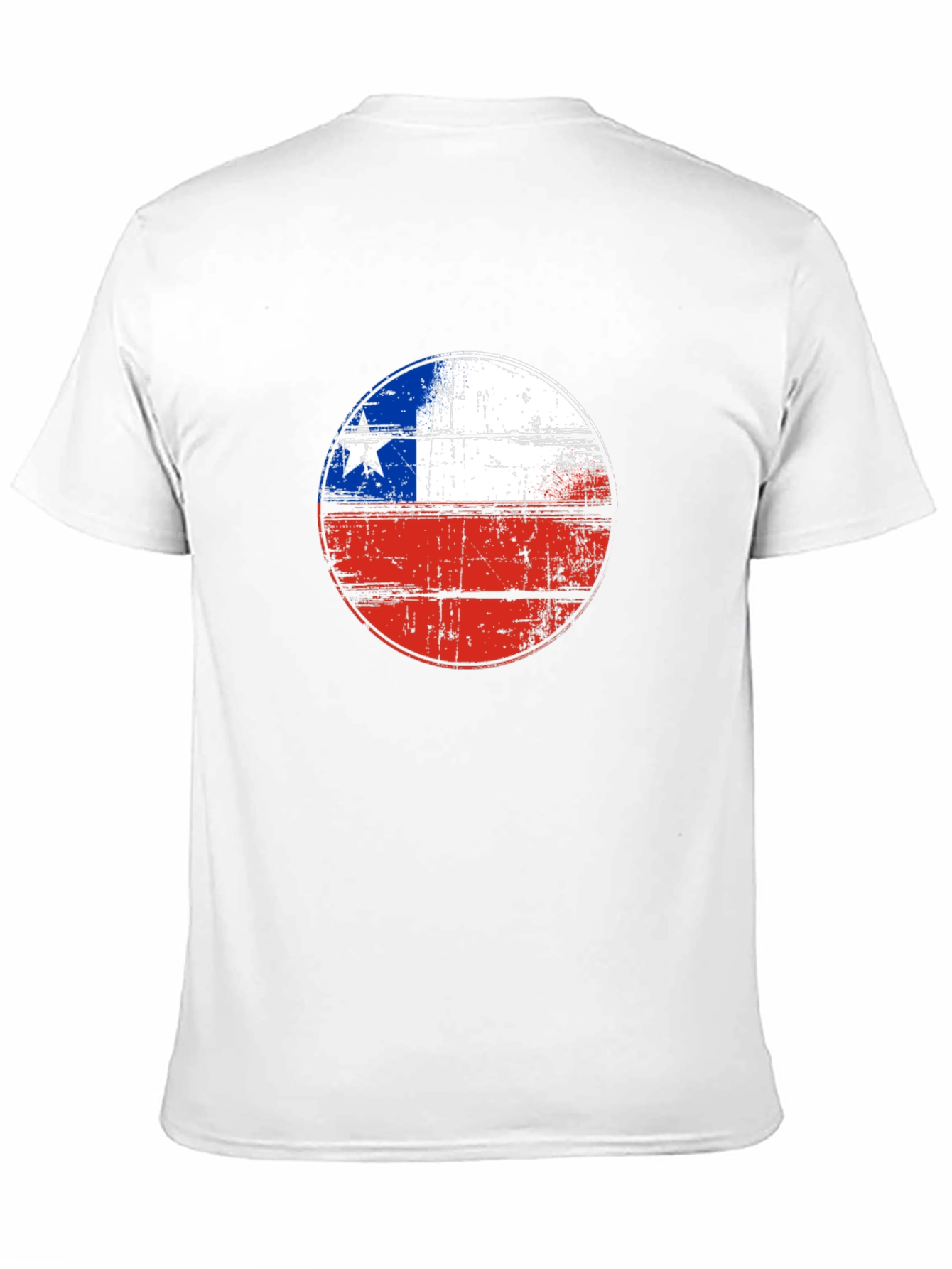 Chile Flag Graphic Tee - Distressed Design