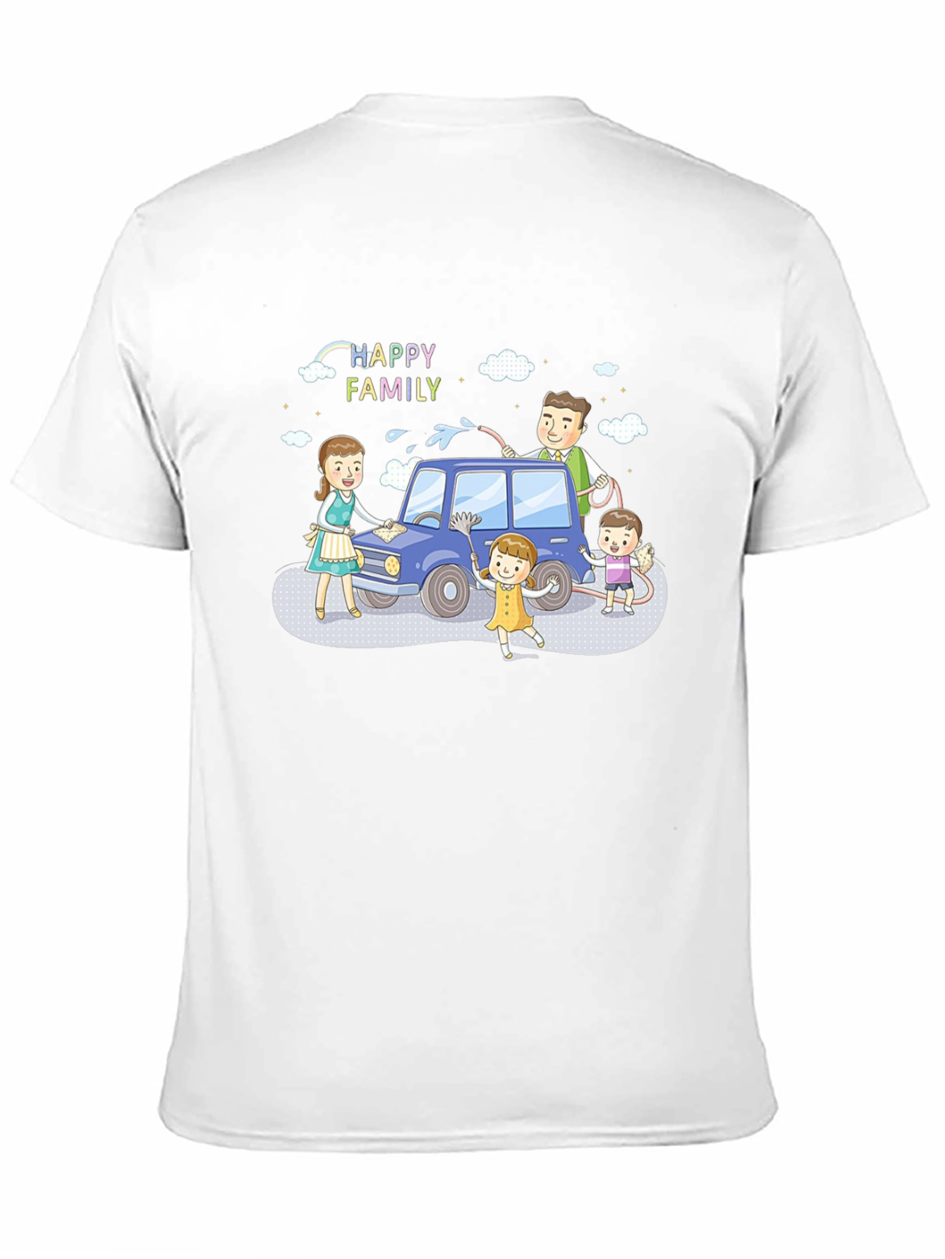 Happy Family Car Wash Graphic T-Shirt