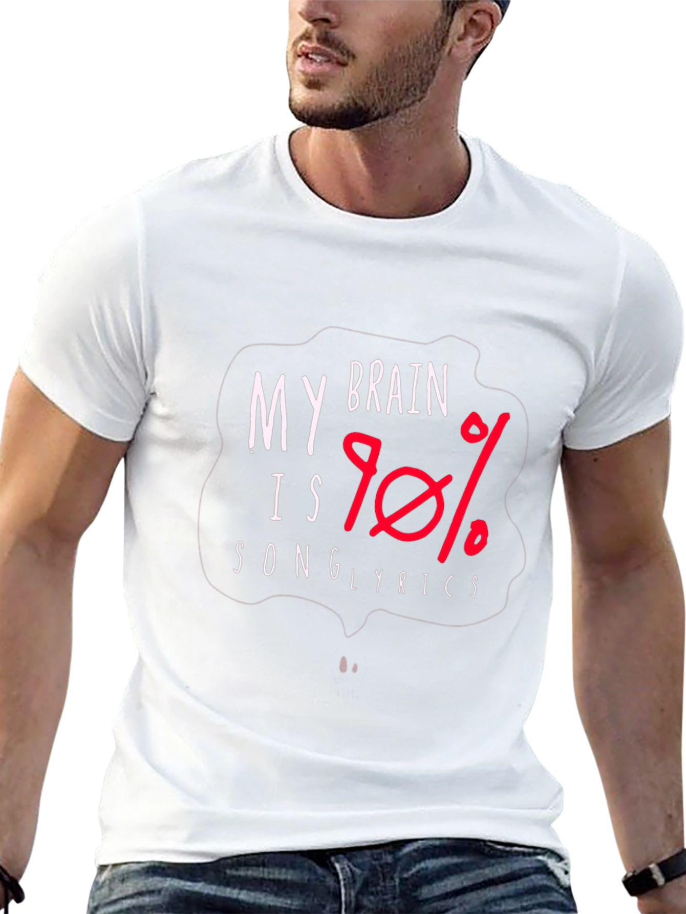 Brain is 90% Song Lyrics T-Shirt