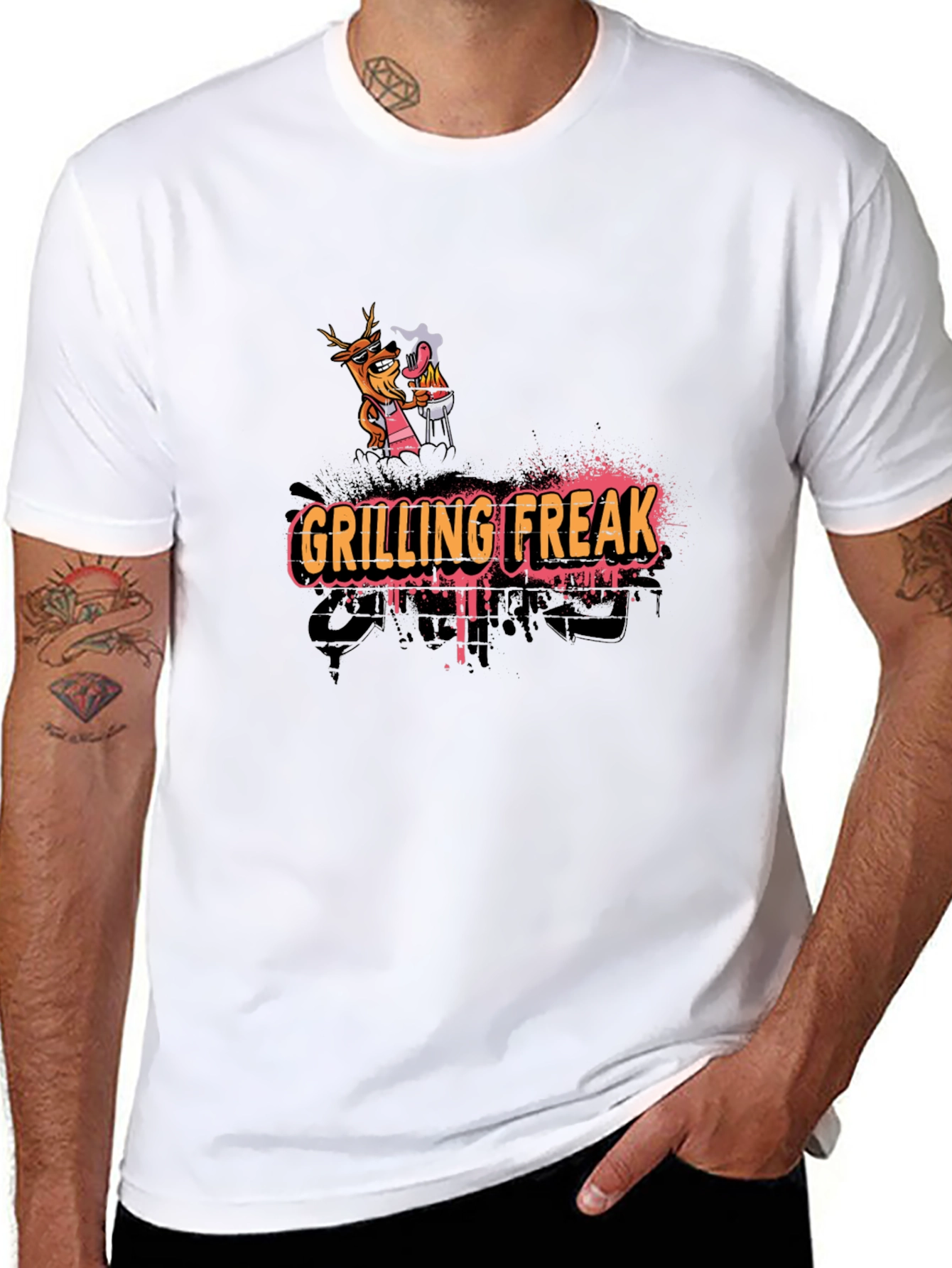 Grilling Freak Graphic T-Shirt - Novelty BBQ Design