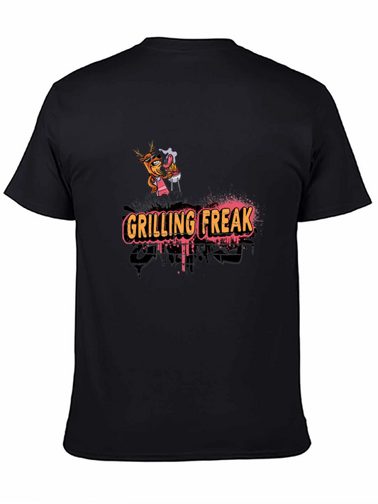 Grilling Freak Graphic T-Shirt - Novelty BBQ Design