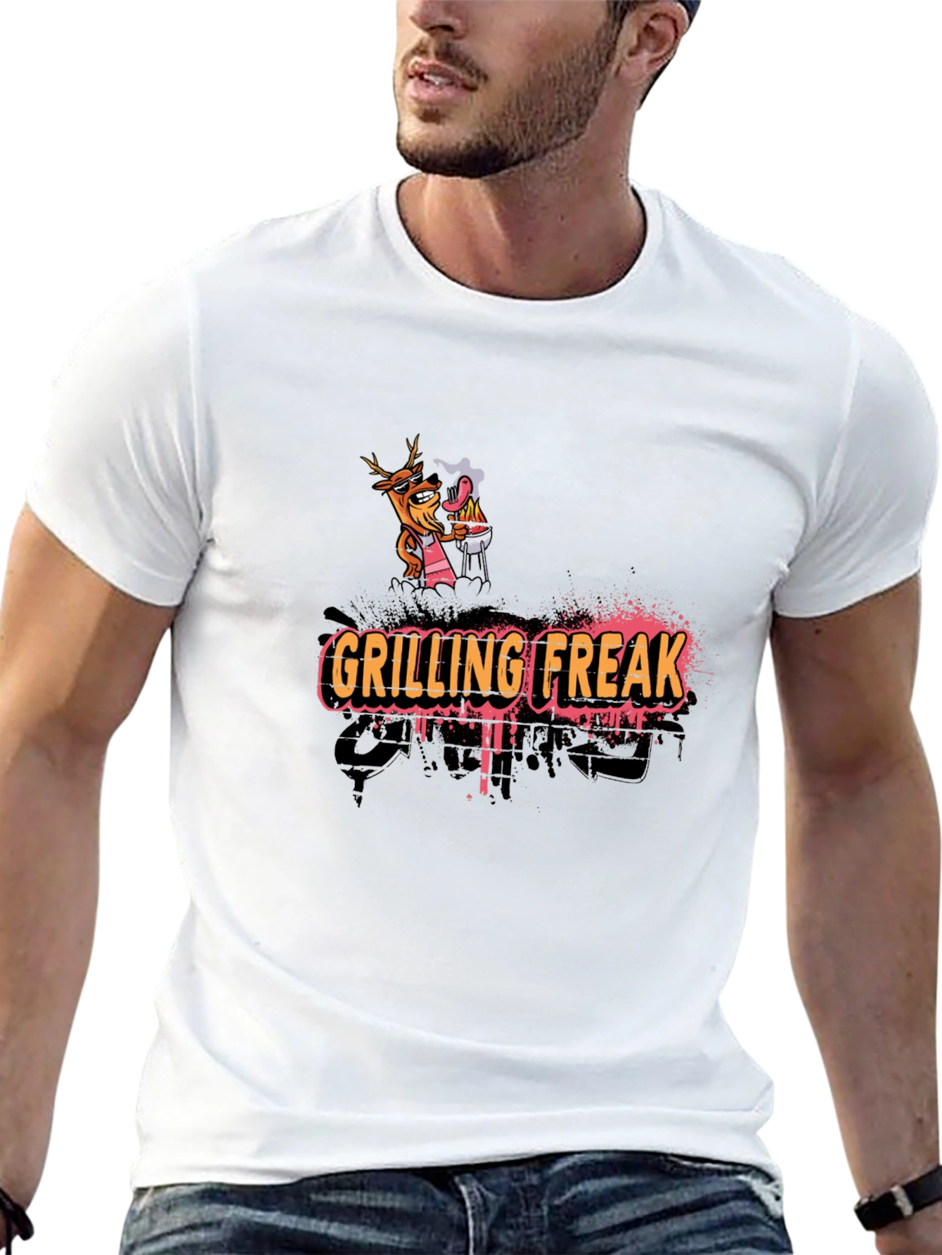 Grilling Freak Graphic T-Shirt - Novelty BBQ Design