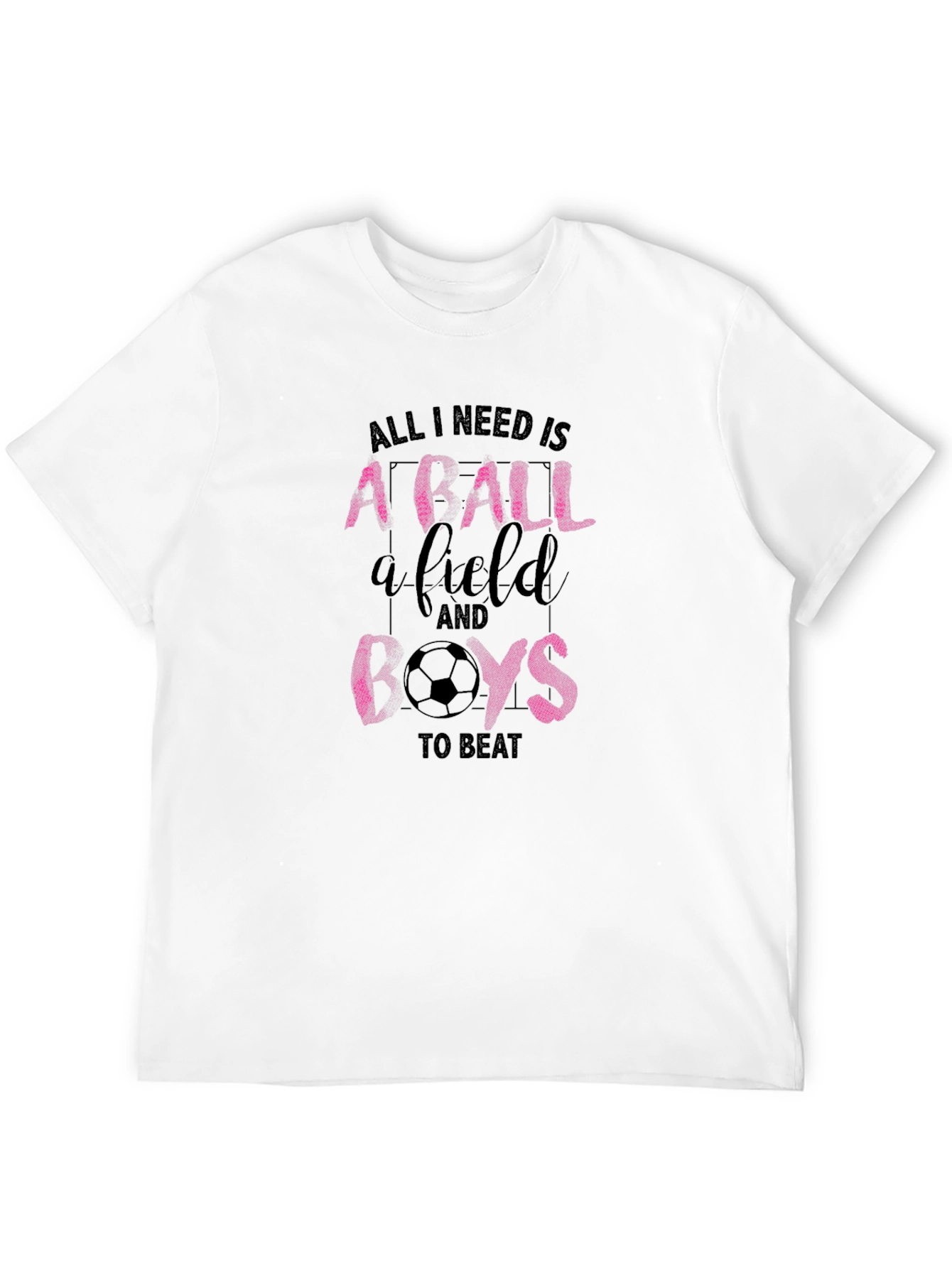 Soccer Girl T-Shirt: Ball Field Beat Boys