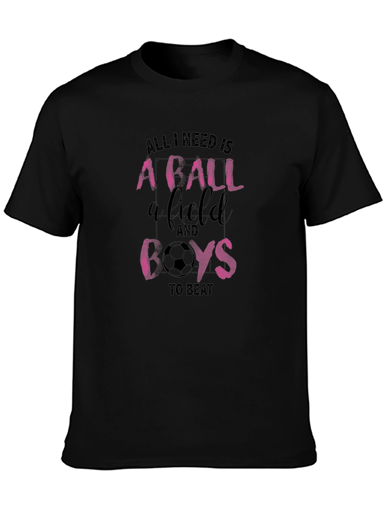 Soccer Girl T-Shirt: Ball Field Beat Boys