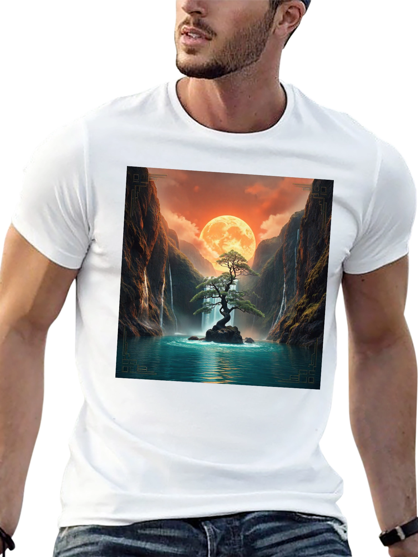 Zen Bonsai Tree T-Shirt - Meditative Design