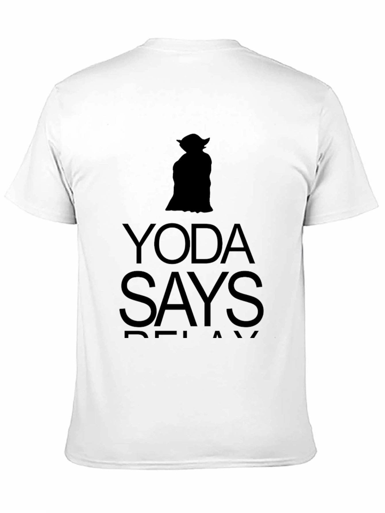 Yoda Says Relax Black Graphic T-Shirt