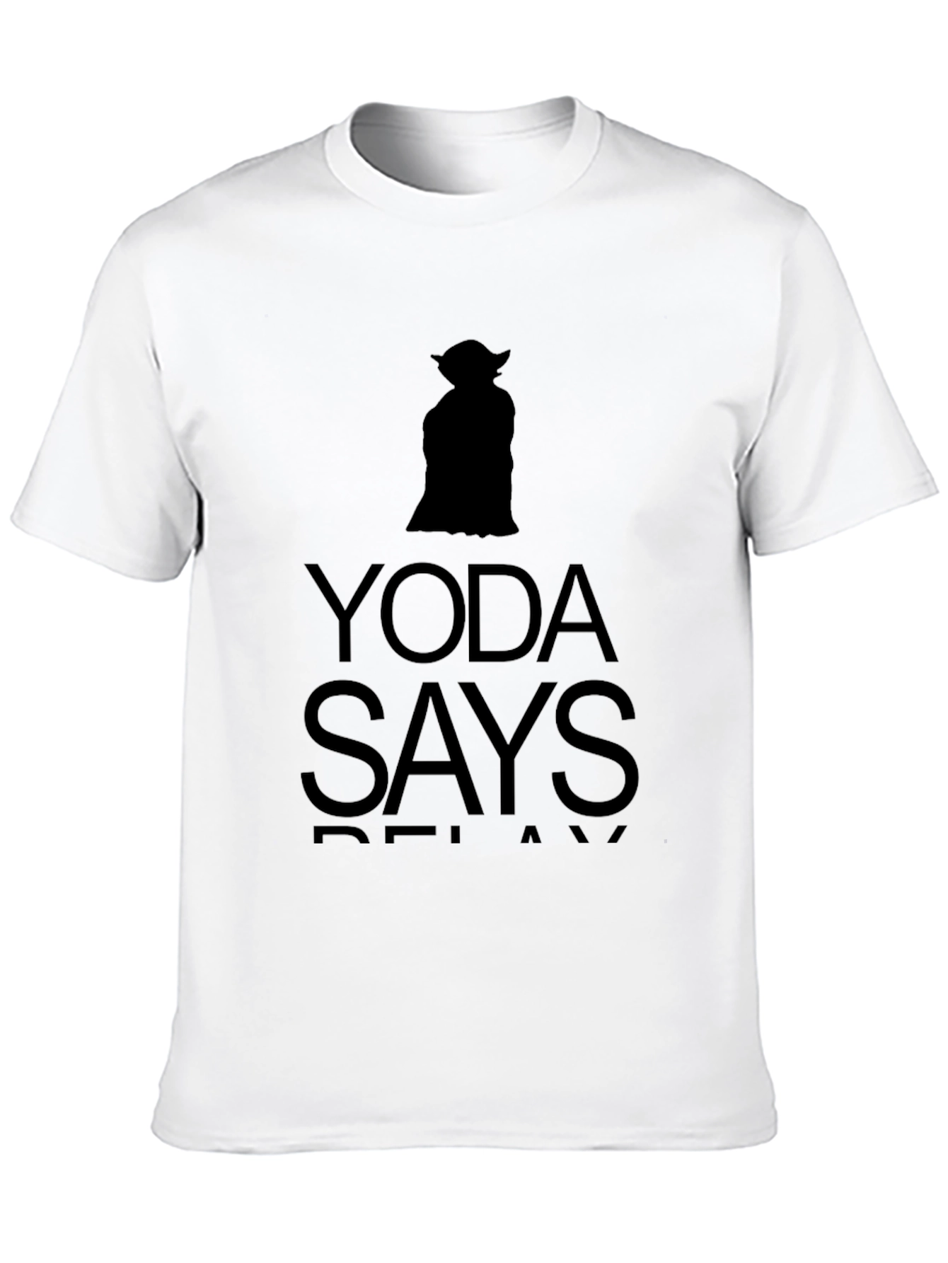 Yoda Says Relax Black Graphic T-Shirt