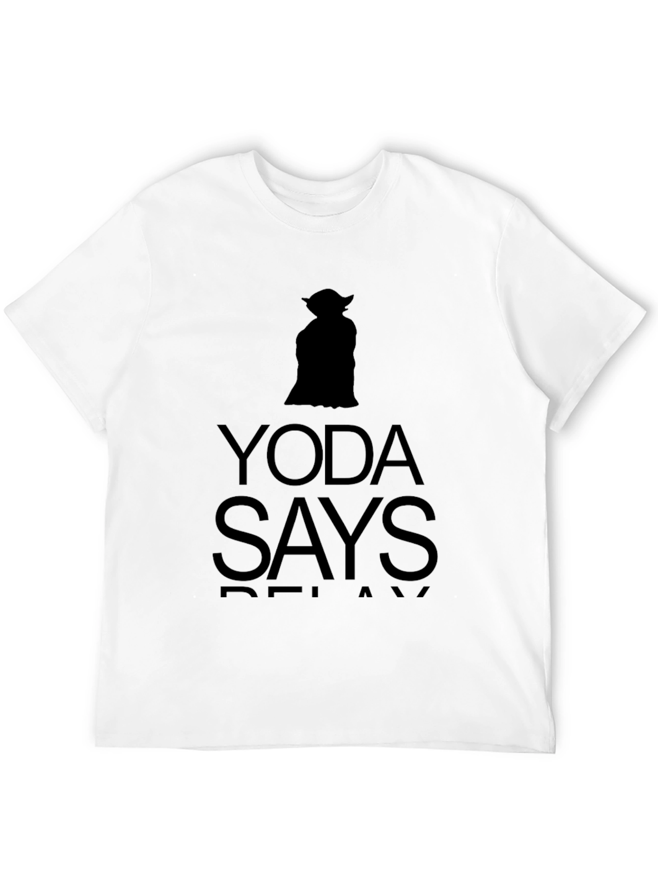 Yoda Says Relax Black Graphic T-Shirt