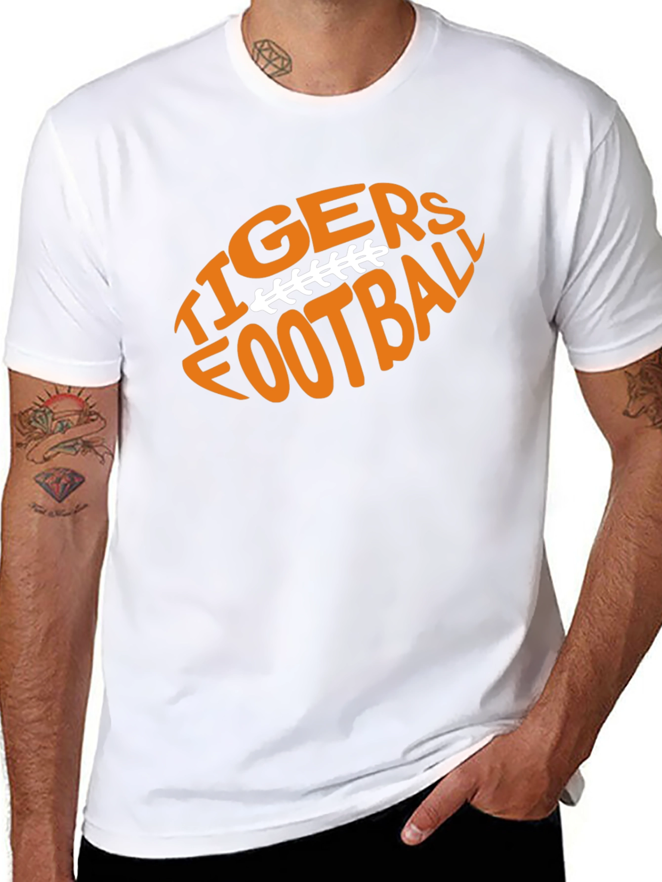 Tigers Football Graphic Tee - Black
