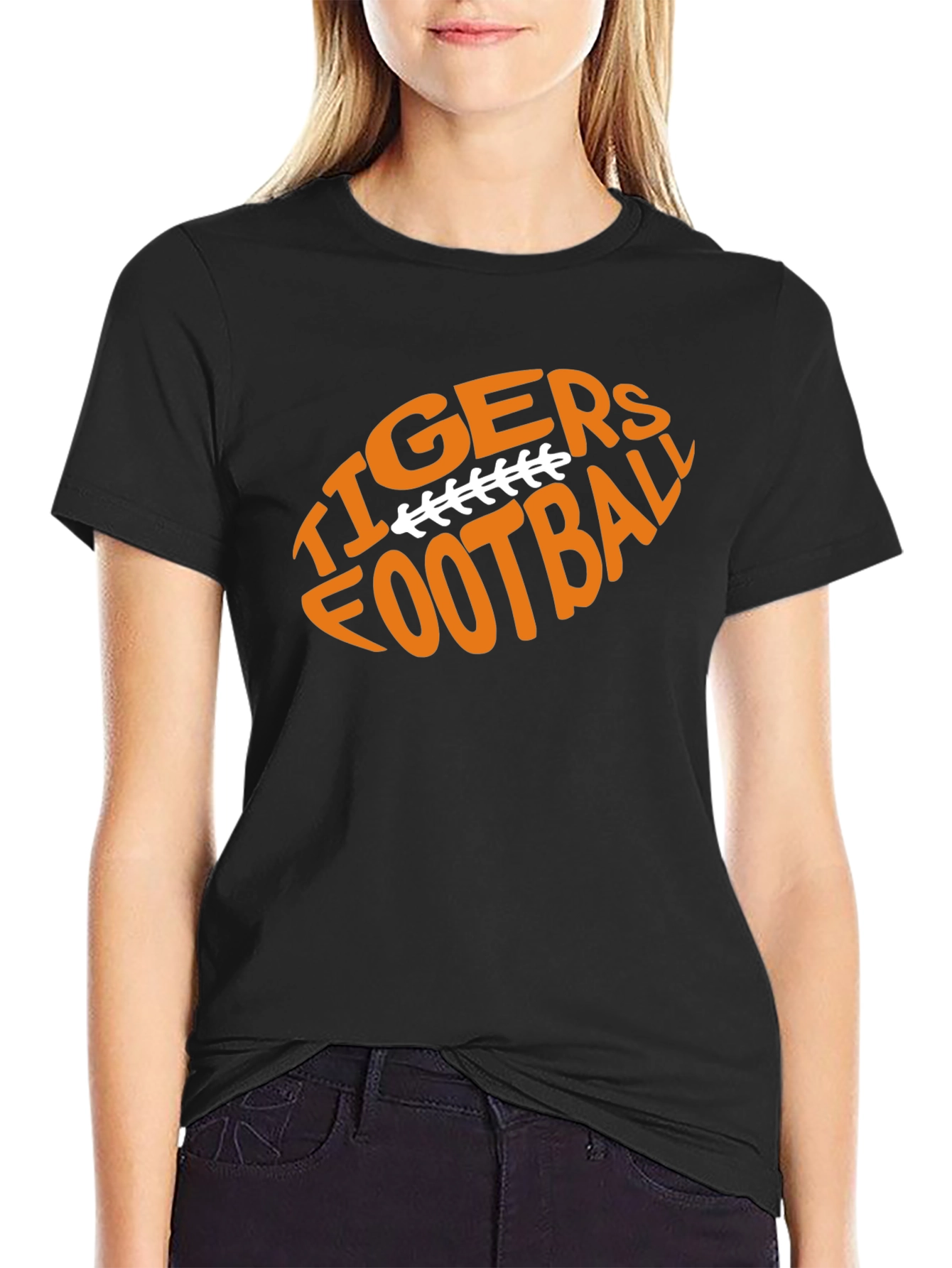 Tigers Football Graphic Tee - Black