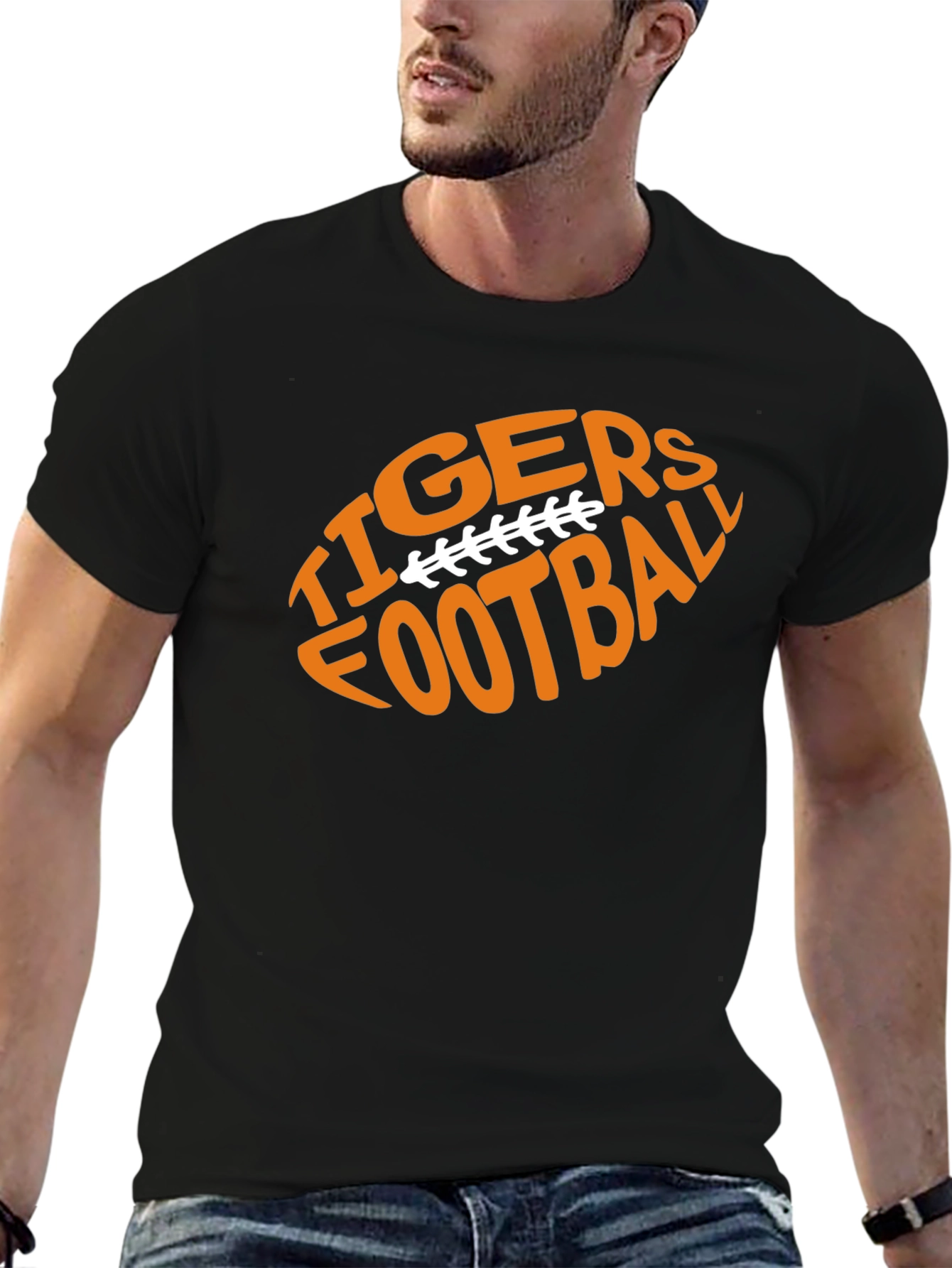 Tigers Football Graphic Tee - Black