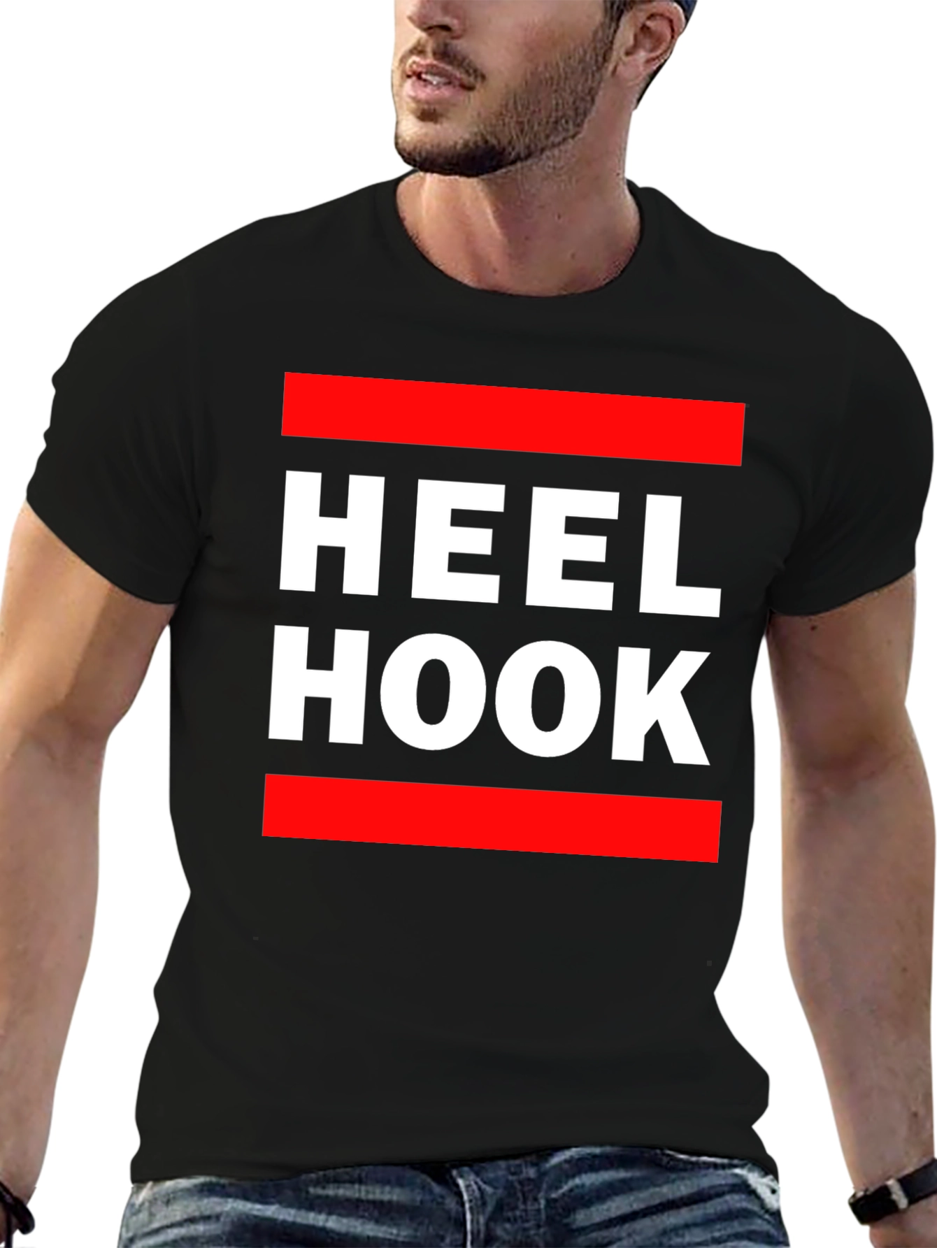 Heel Hook Black T-Shirt - Climbing & BJJ
