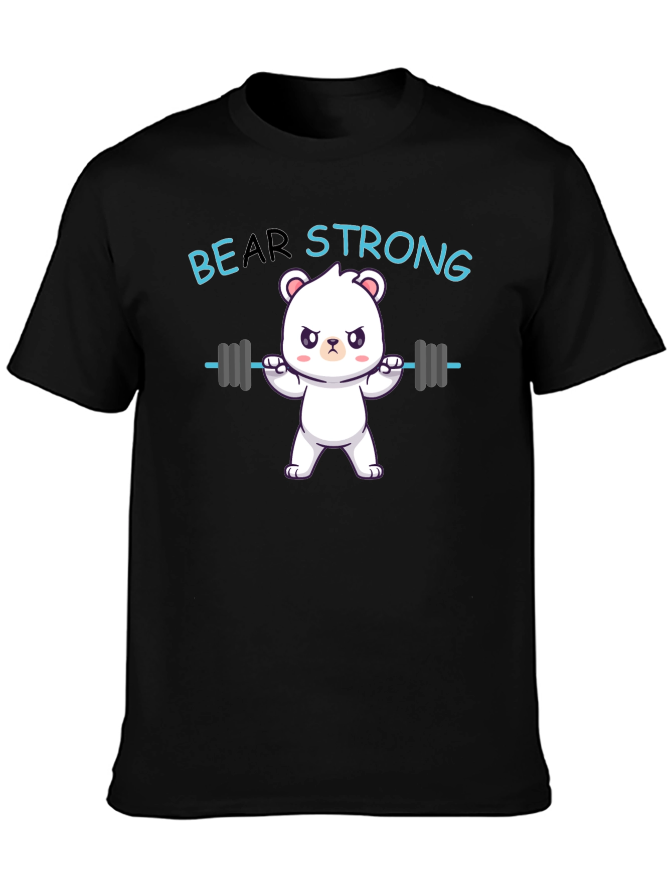 Bear Strong Graphic T-Shirt - Black
