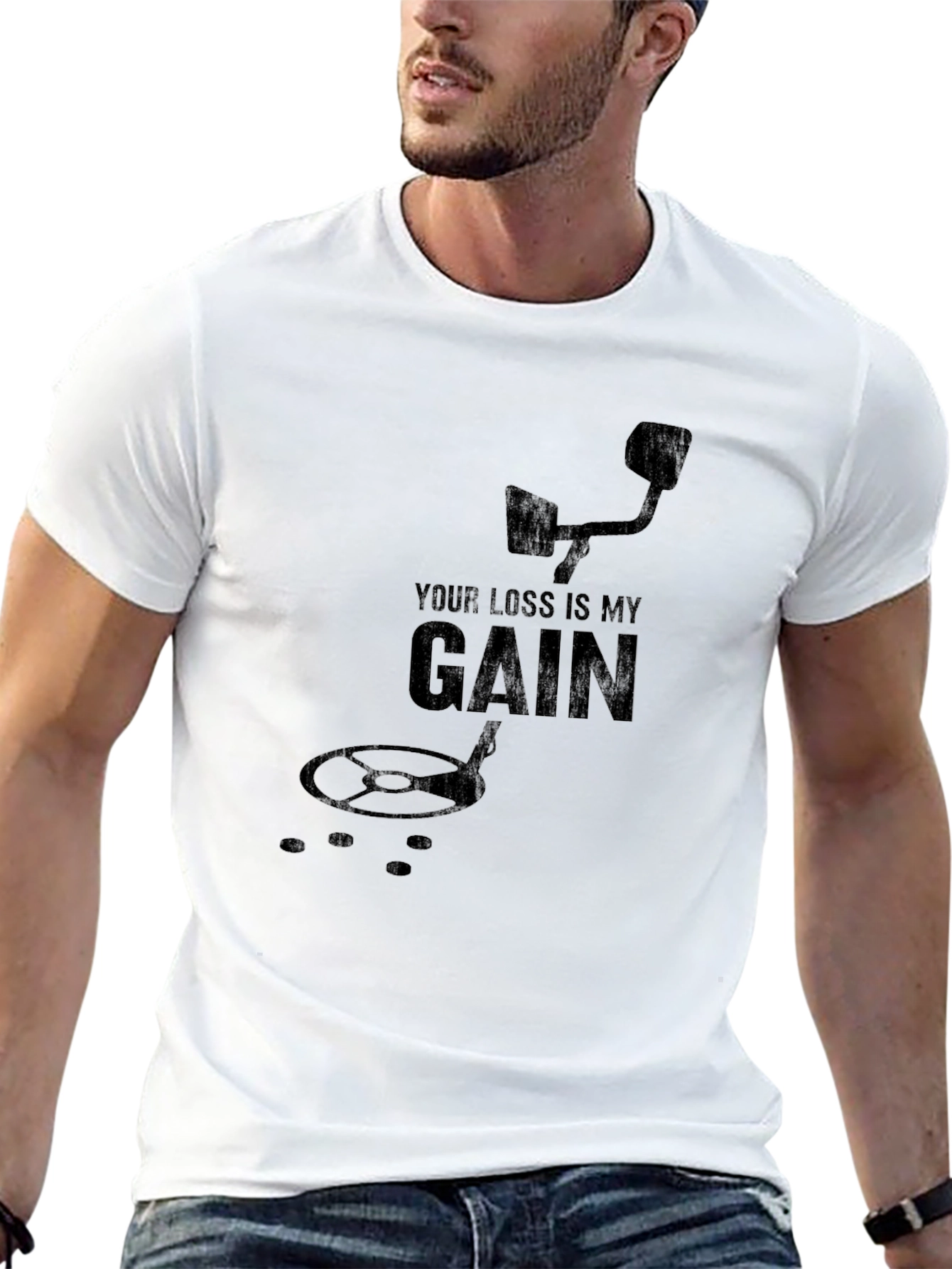 Your Loss Is My Gain Black T-Shirt