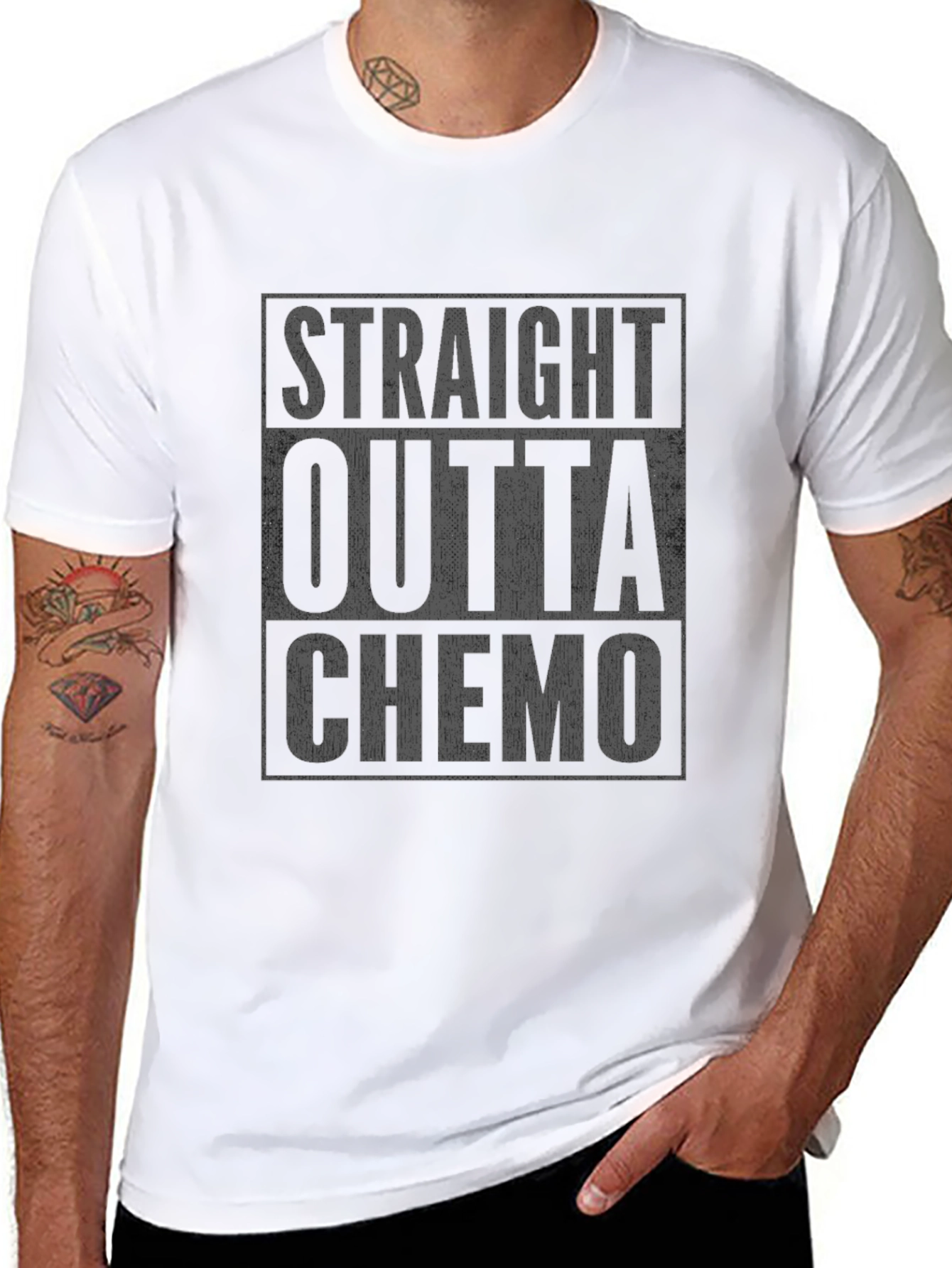 Straight Outta Chemo T-Shirt - Dark Humor Tee