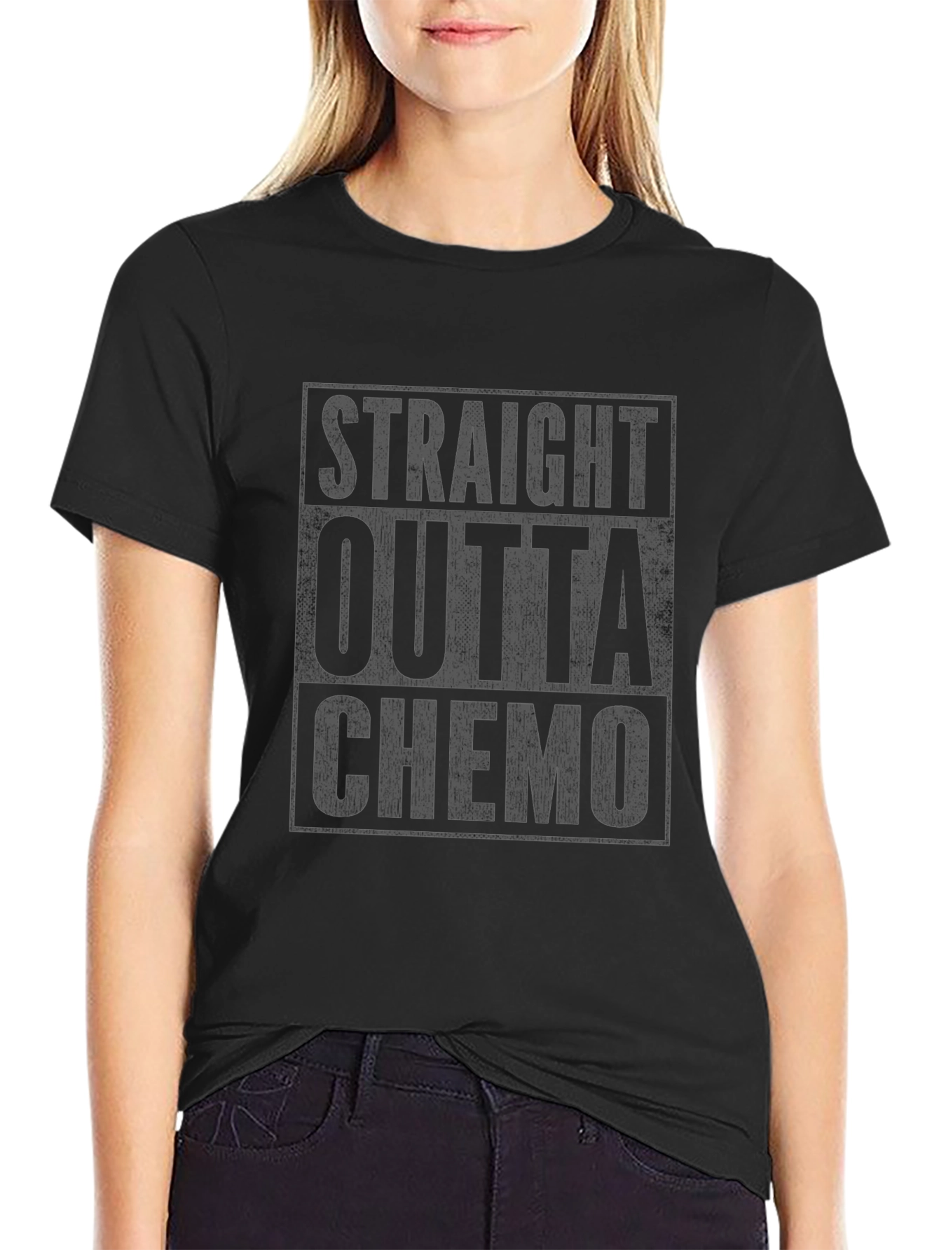 Straight Outta Chemo T-Shirt - Dark Humor Tee
