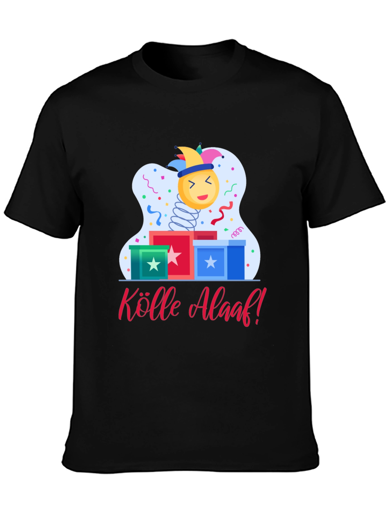Kölle Alaaf T-Shirt - Festive Jack-in-the-Box Design