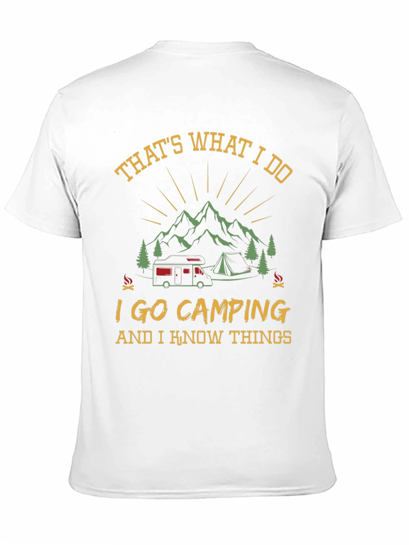 Camping Knowledge Black Graphic T-Shirt