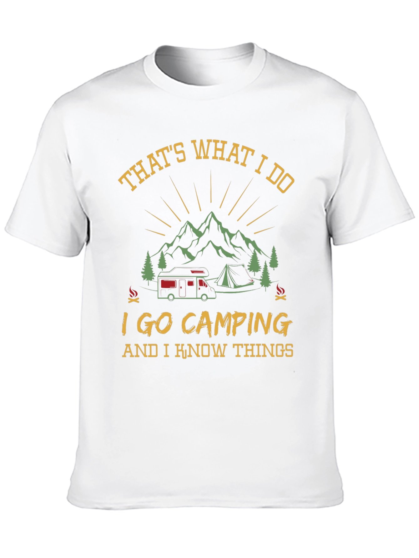 Camping Knowledge Black Graphic T-Shirt