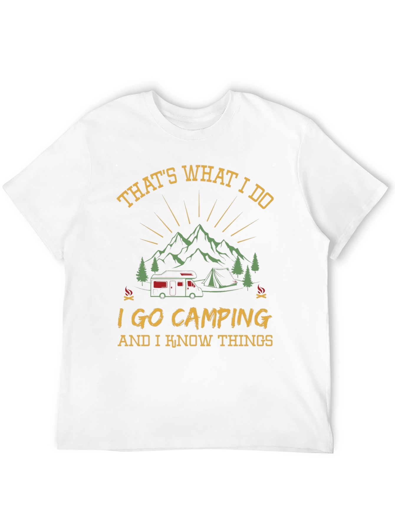 Camping Knowledge Black Graphic T-Shirt