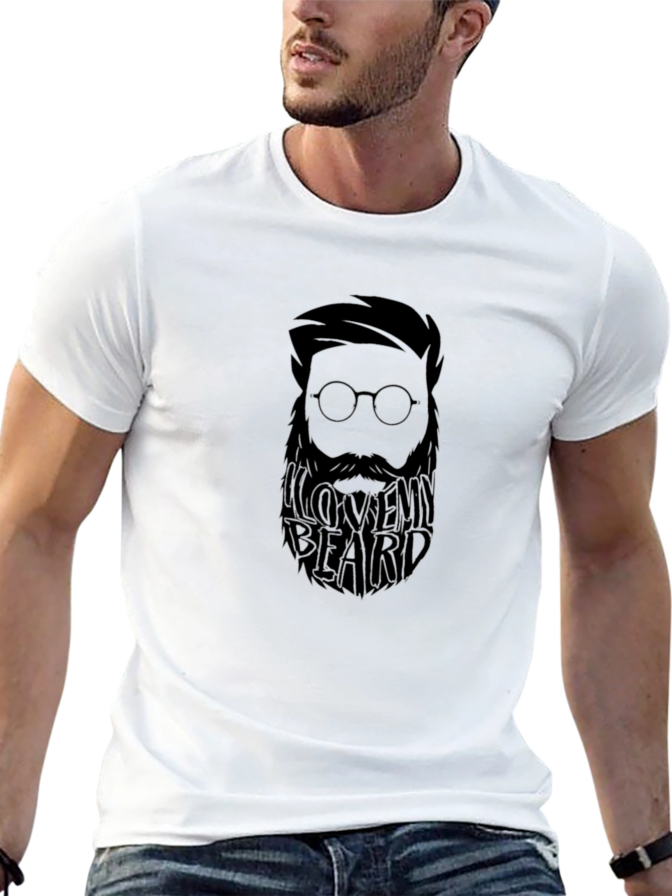 I Love My Beard Black T-Shirt - Mens Fashion