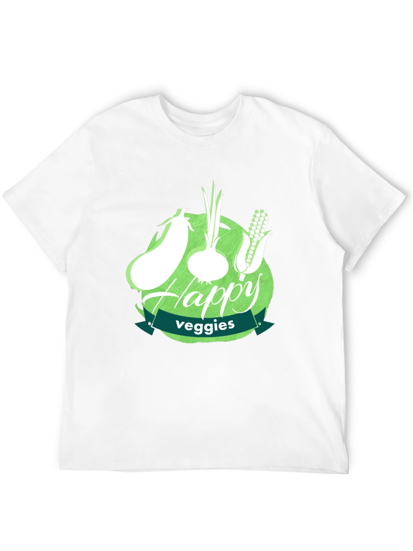 Happy Veggies Graphic Tee - Unisex Black T-Shirt
