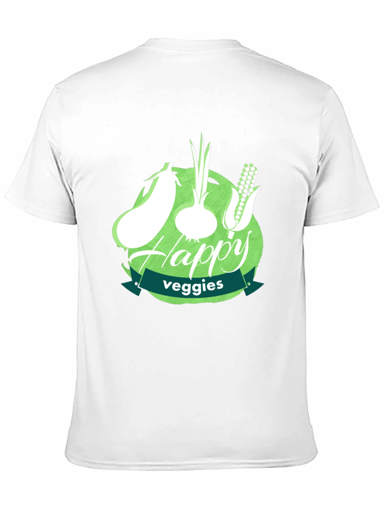Happy Veggies Graphic Tee - Unisex Black T-Shirt