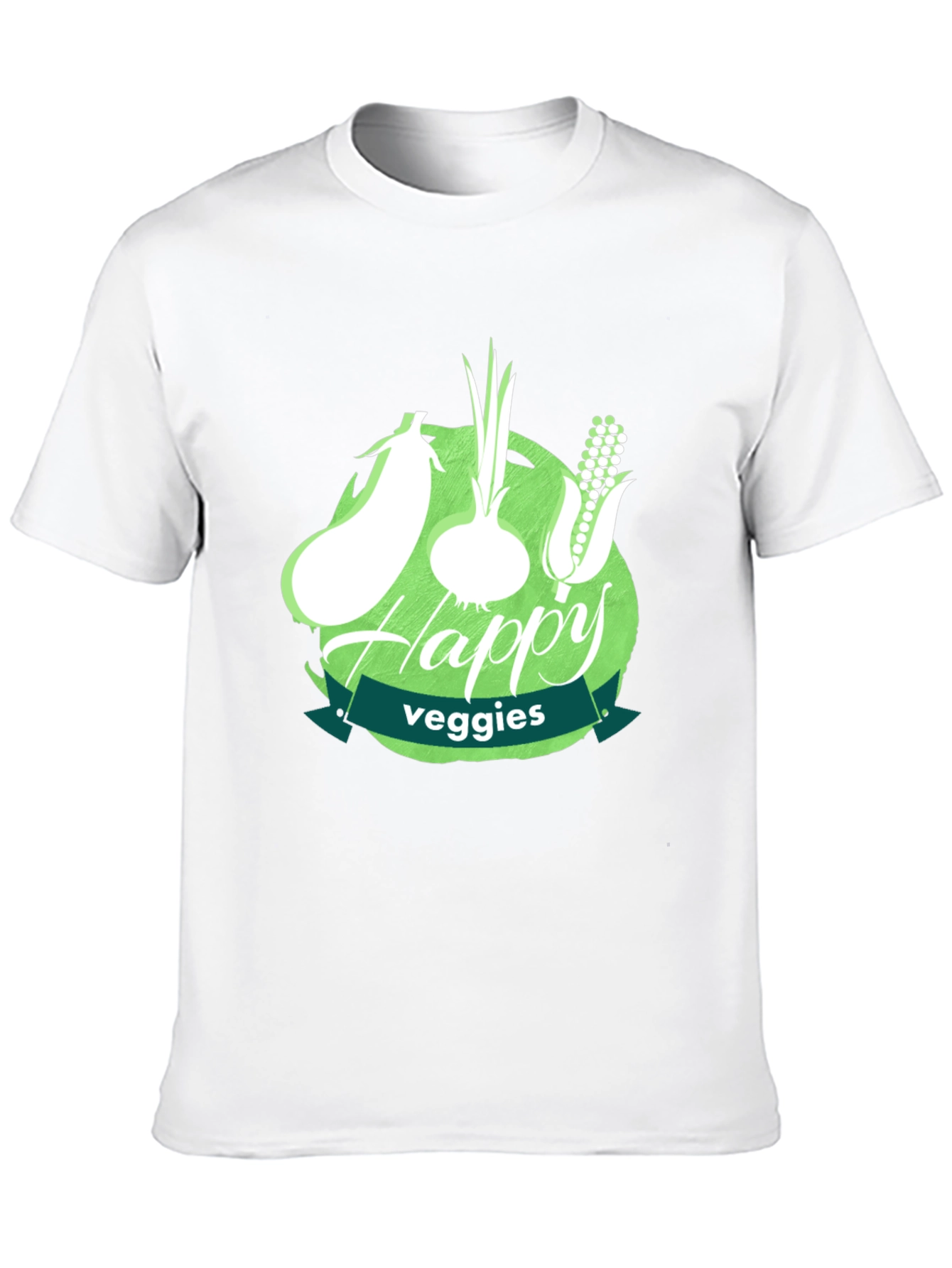 Happy Veggies Graphic Tee - Unisex Black T-Shirt