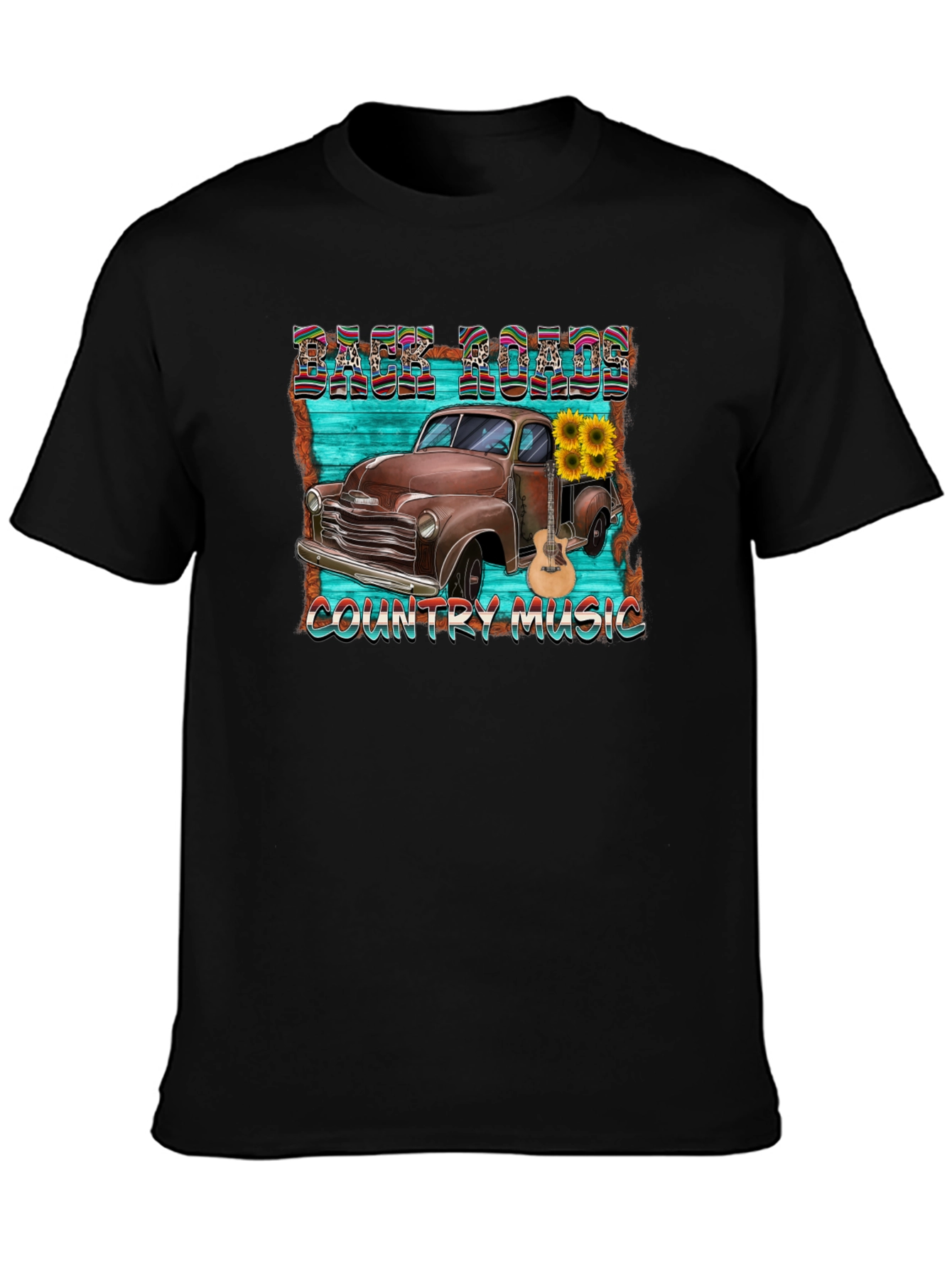 Back Roads Country Music Graphic T-Shirt