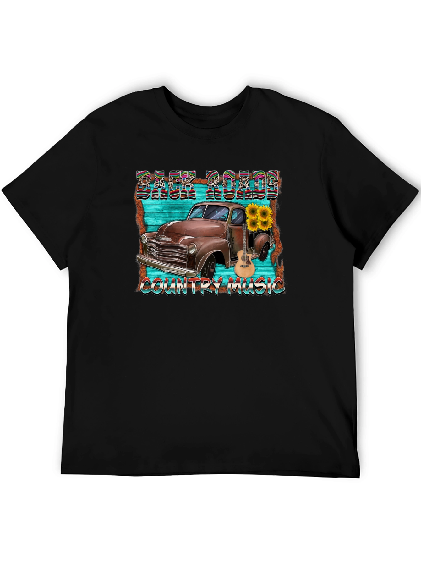 Back Roads Country Music Graphic T-Shirt