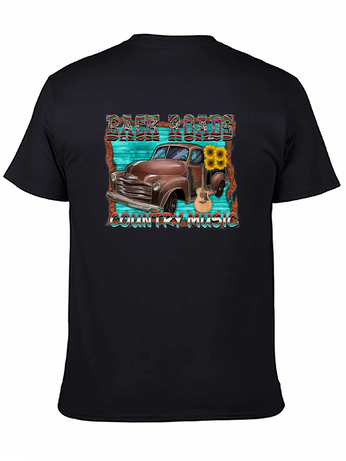 Back Roads Country Music Graphic T-Shirt