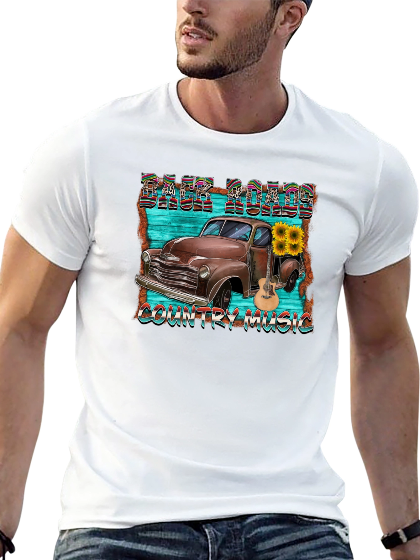 Back Roads Country Music Graphic T-Shirt