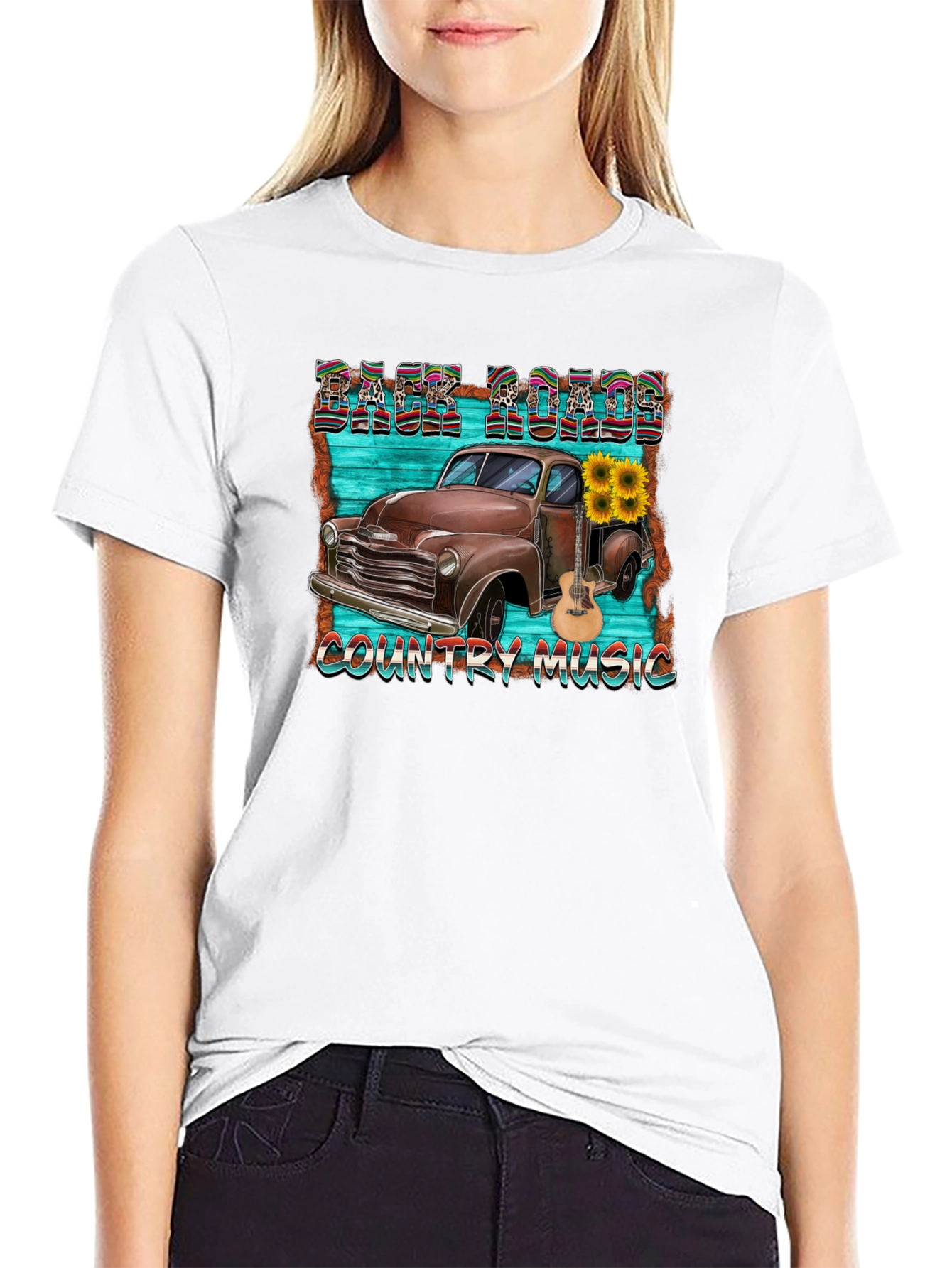 Back Roads Country Music Graphic T-Shirt