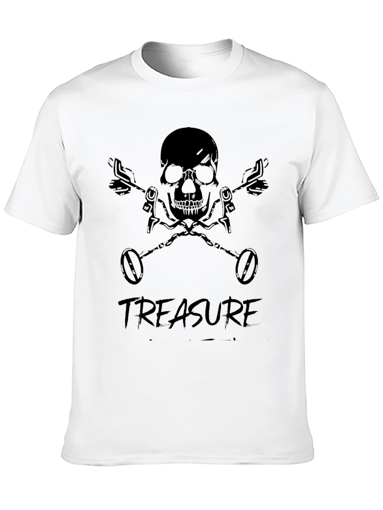 Skull & Metal Detector Treasure T-Shirt