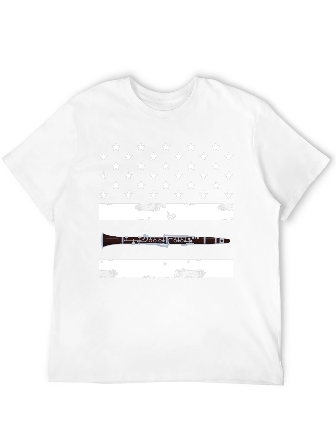 Clarinet American Flag T-Shirt - Patriotic Musician Tee