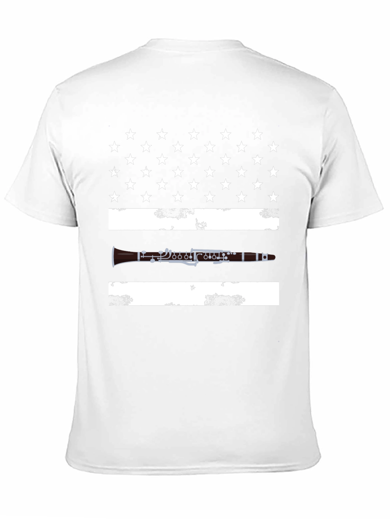Clarinet American Flag T-Shirt - Patriotic Musician Tee
