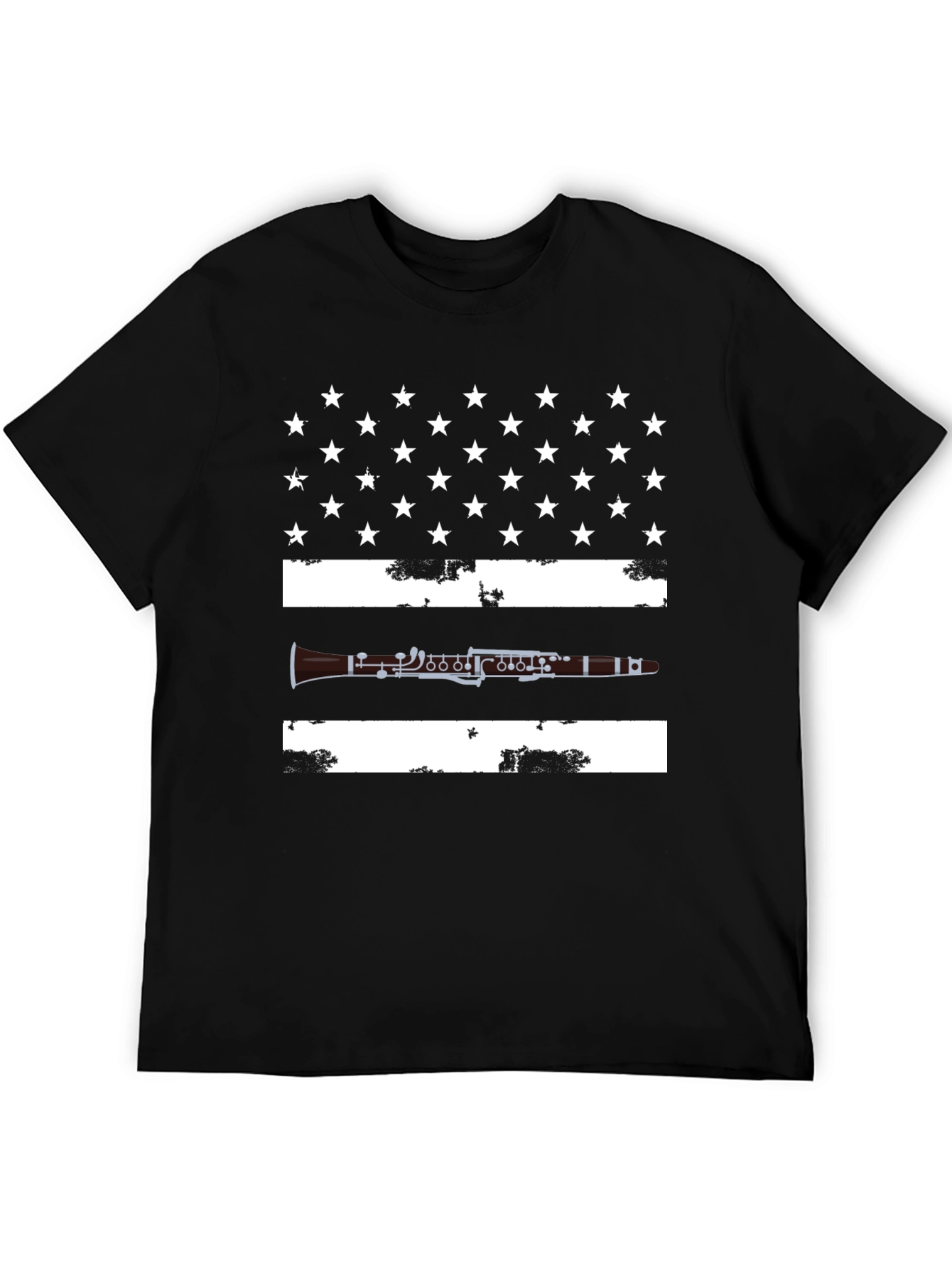 Clarinet American Flag T-Shirt - Patriotic Musician Tee