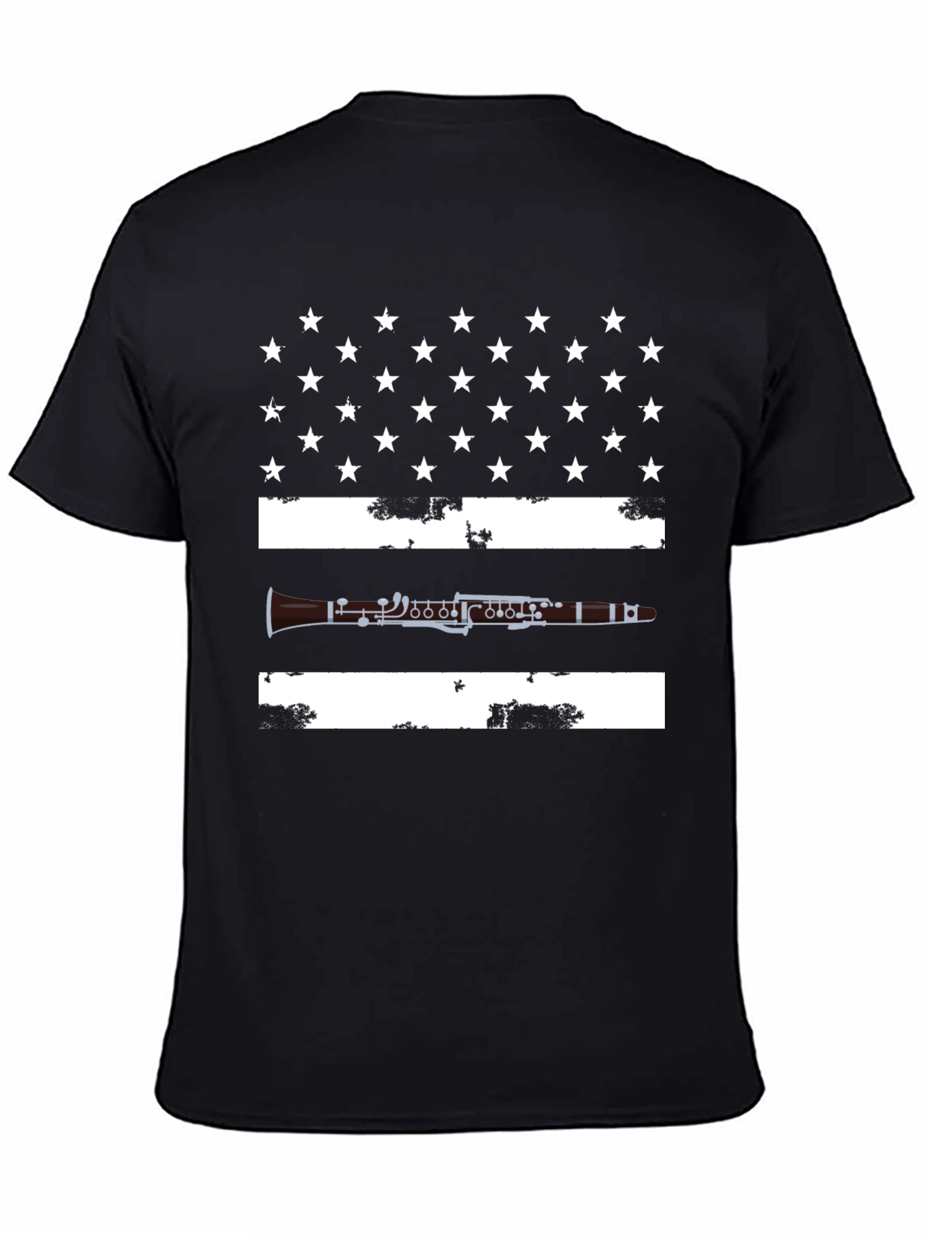 Clarinet American Flag T-Shirt - Patriotic Musician Tee