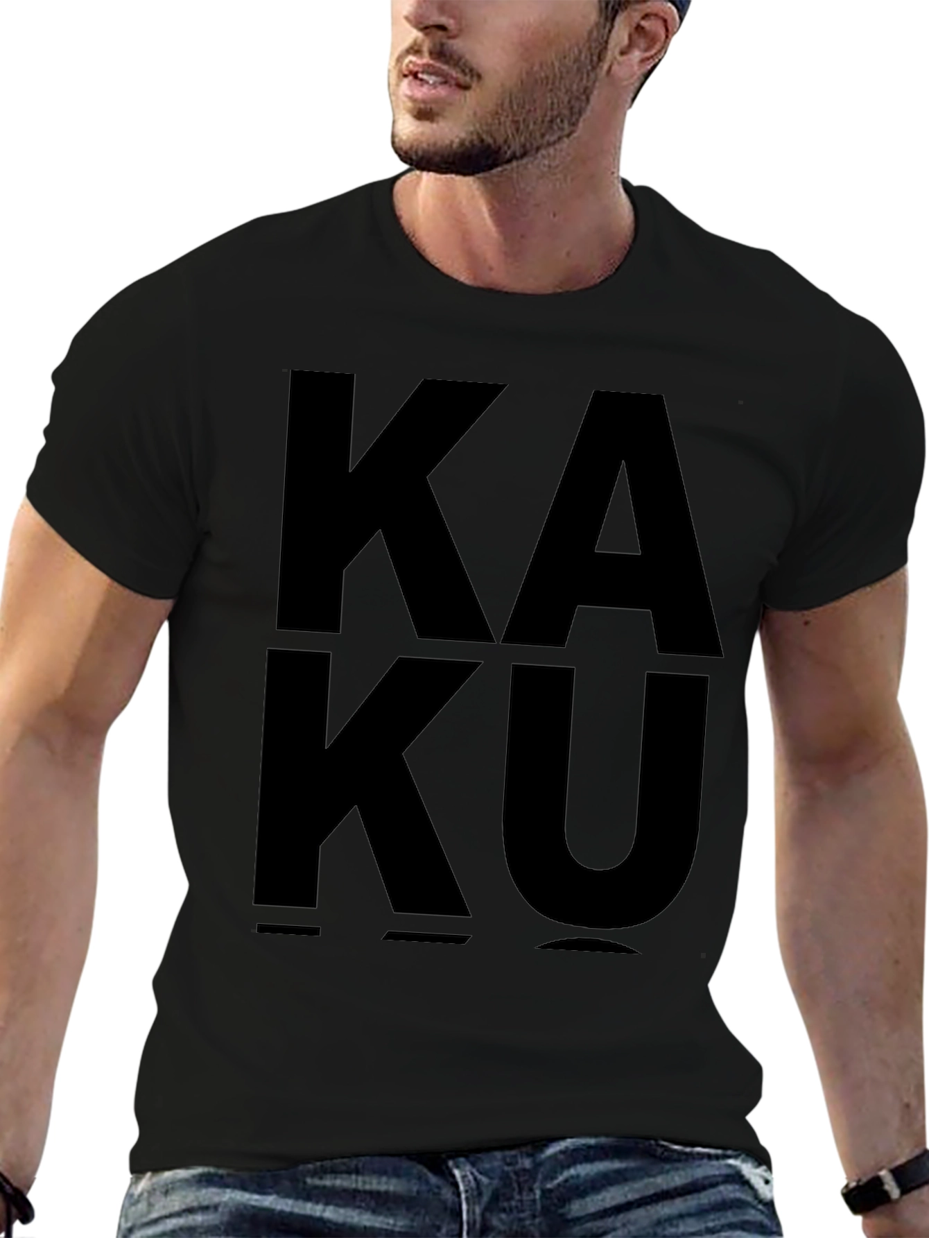 Kaku Graphic Tee - Bold Black Statement Shirt