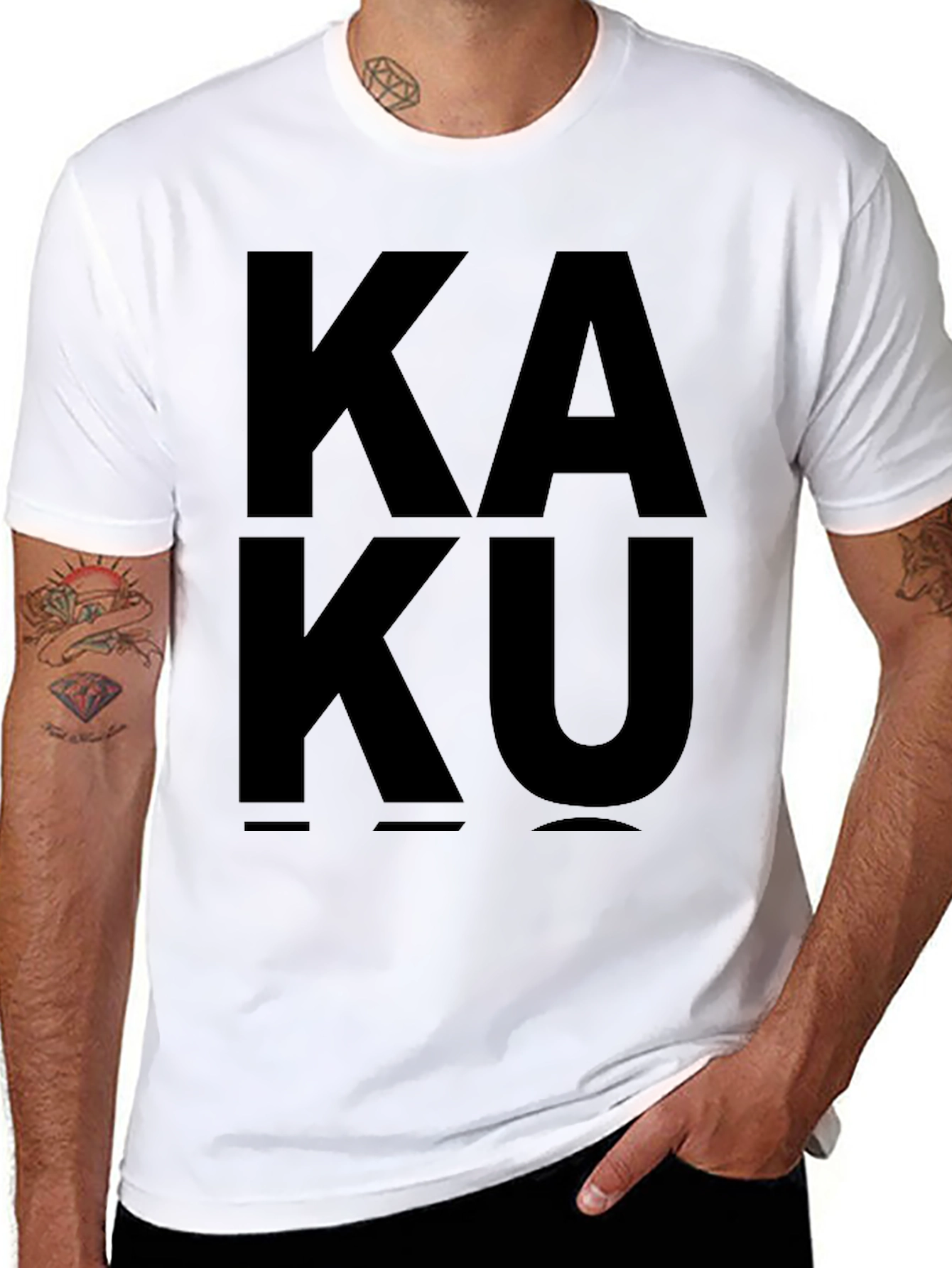 Kaku Graphic Tee - Bold Black Statement Shirt