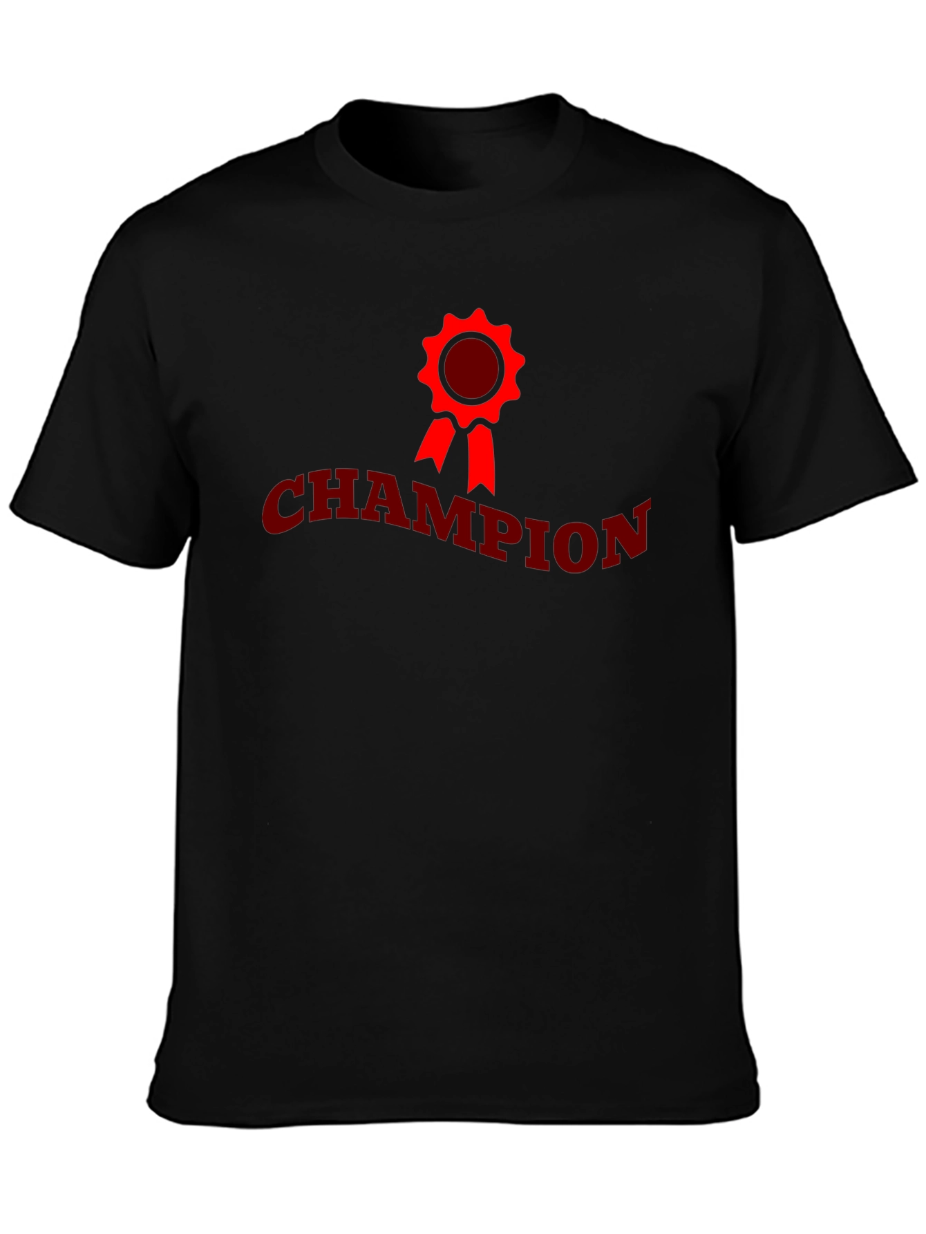 Champion Graphic Tee - Black Crew Neck