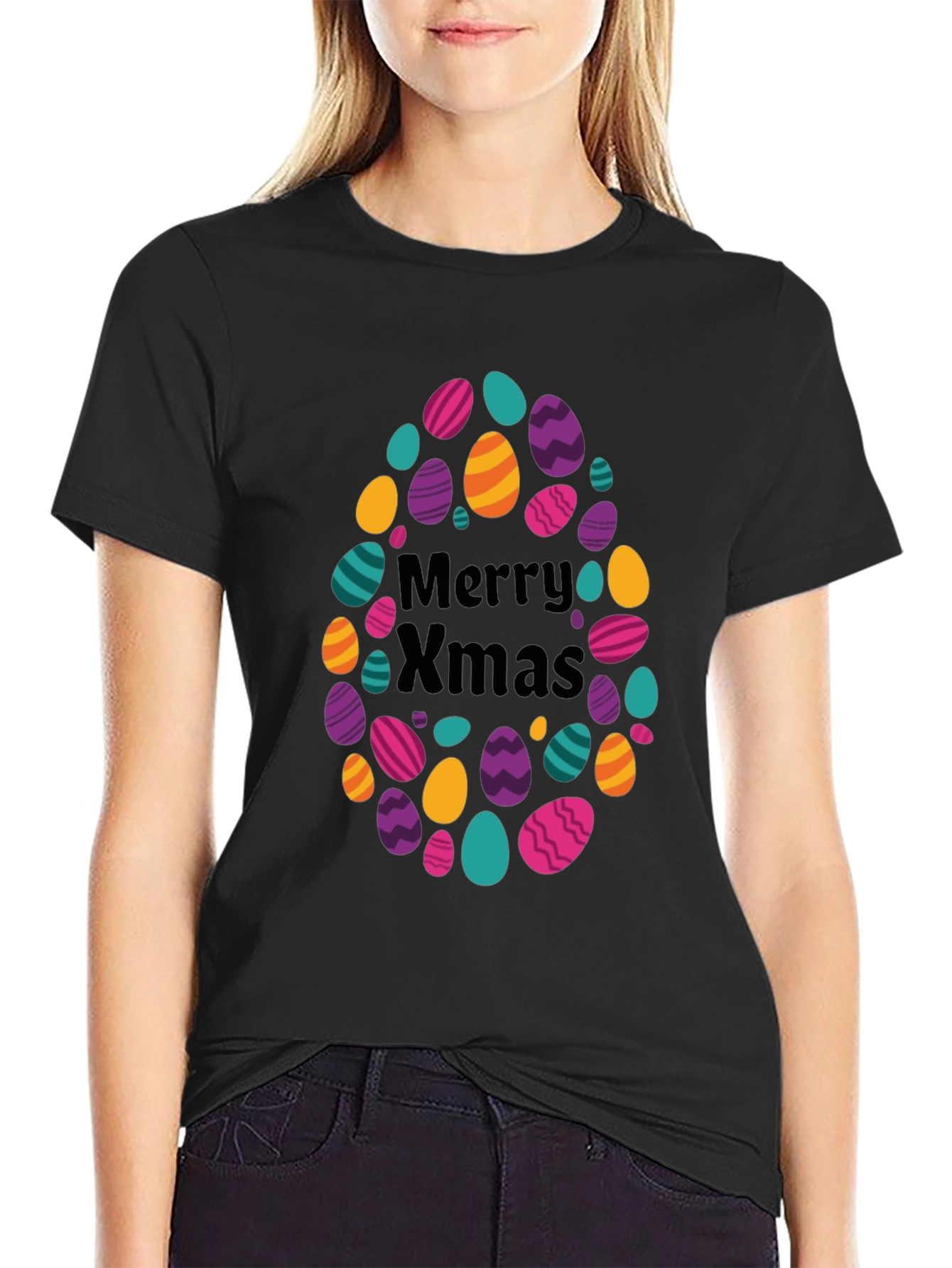 Merry Xmas Easter Egg T-Shirt - Festive Holiday Cheer